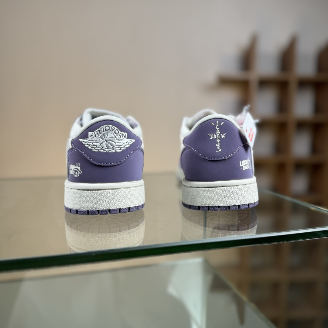 Travis Scott x Nike Air Jordan 1 Low x LABUBU Air Jordan 1 Low 反转紫白拉布布倒钩 LD2028-058