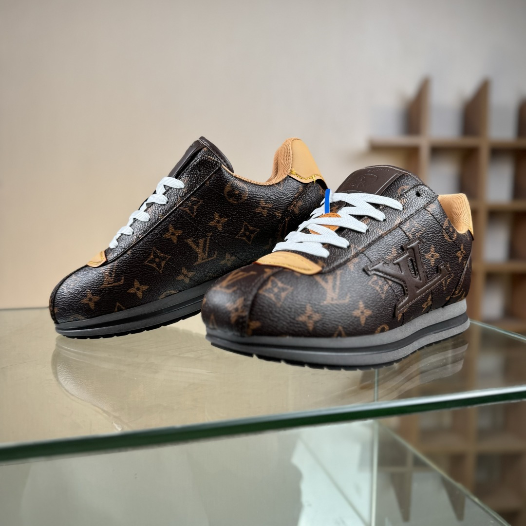 LOUIS VUITTON xNigo 联名款 Buttersoft FW25 牛皮革羊皮革 圆头系带 低帮 生活休闲鞋