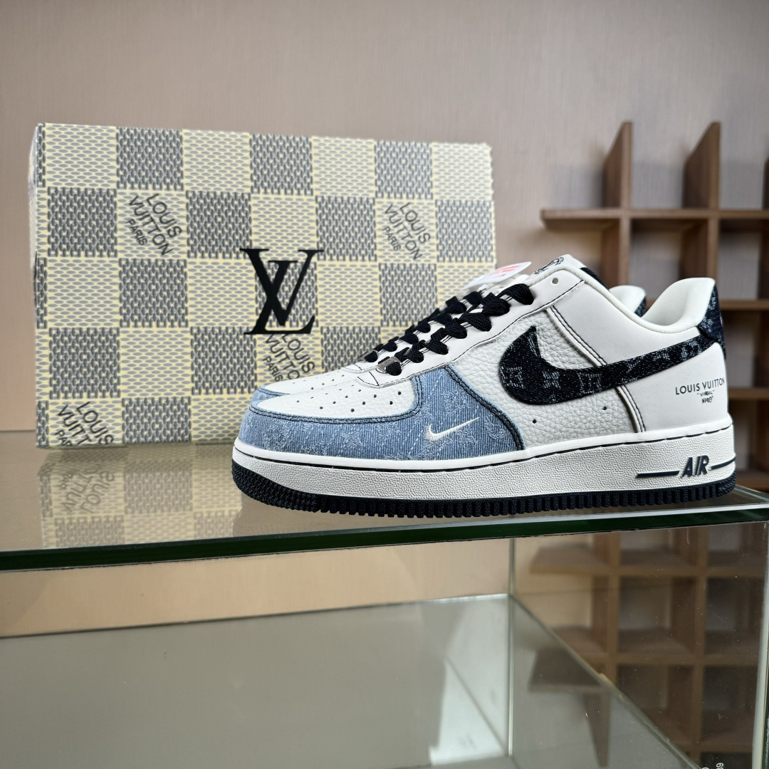 Nike Air Force 1'07 Low LV联名 拼接牛仔 空军一号低帮休闲板鞋 SC0601-556