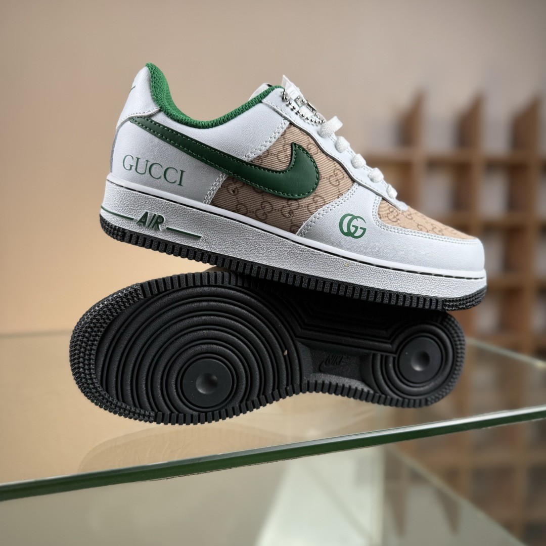 Nike Air Force 1'07 Low 古驰联名 花纹草绿 空军一号低帮休闲板鞋 AH8462-004