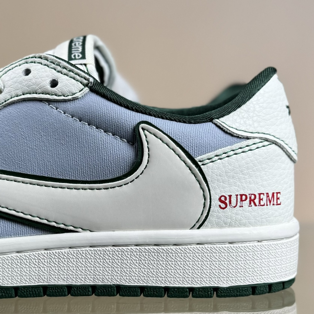 Travis Scott x Fragment Design x Air Jordan 1 Low OG SP AJ1 乔1 Supreme联名 米灰军绿 低帮文化休闲板鞋 JW1188-149
