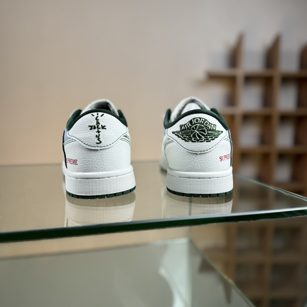 Travis Scott x Fragment Design x Air Jordan 1 Low OG SP AJ1 乔1 Supreme联名 米灰军绿 低帮文化休闲板鞋 JW1188-149