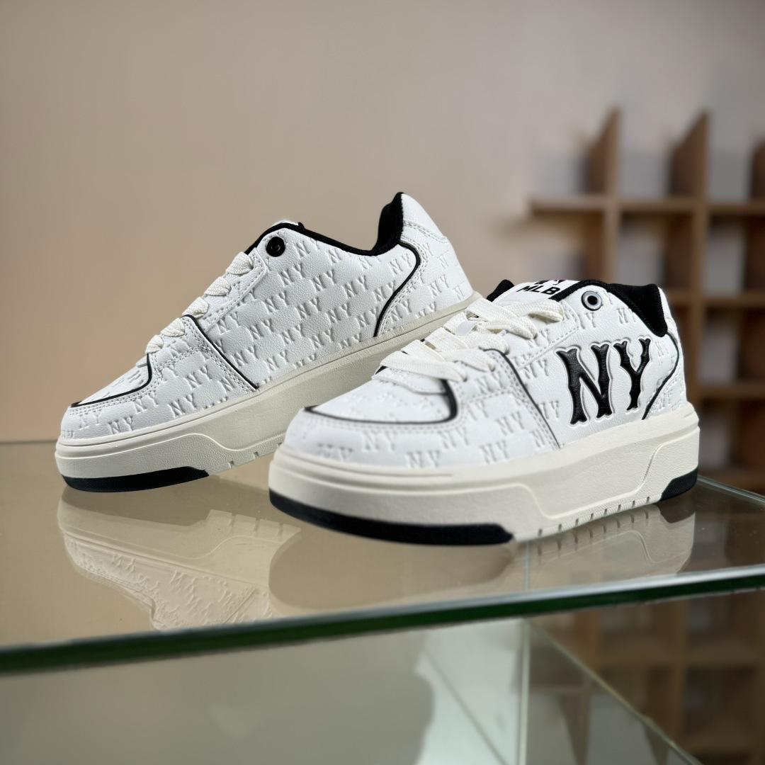 NY MLB Bigball Chunky Embo Monogram 纽约洋基队 增高厚底休闲板鞋 3ASXE035N