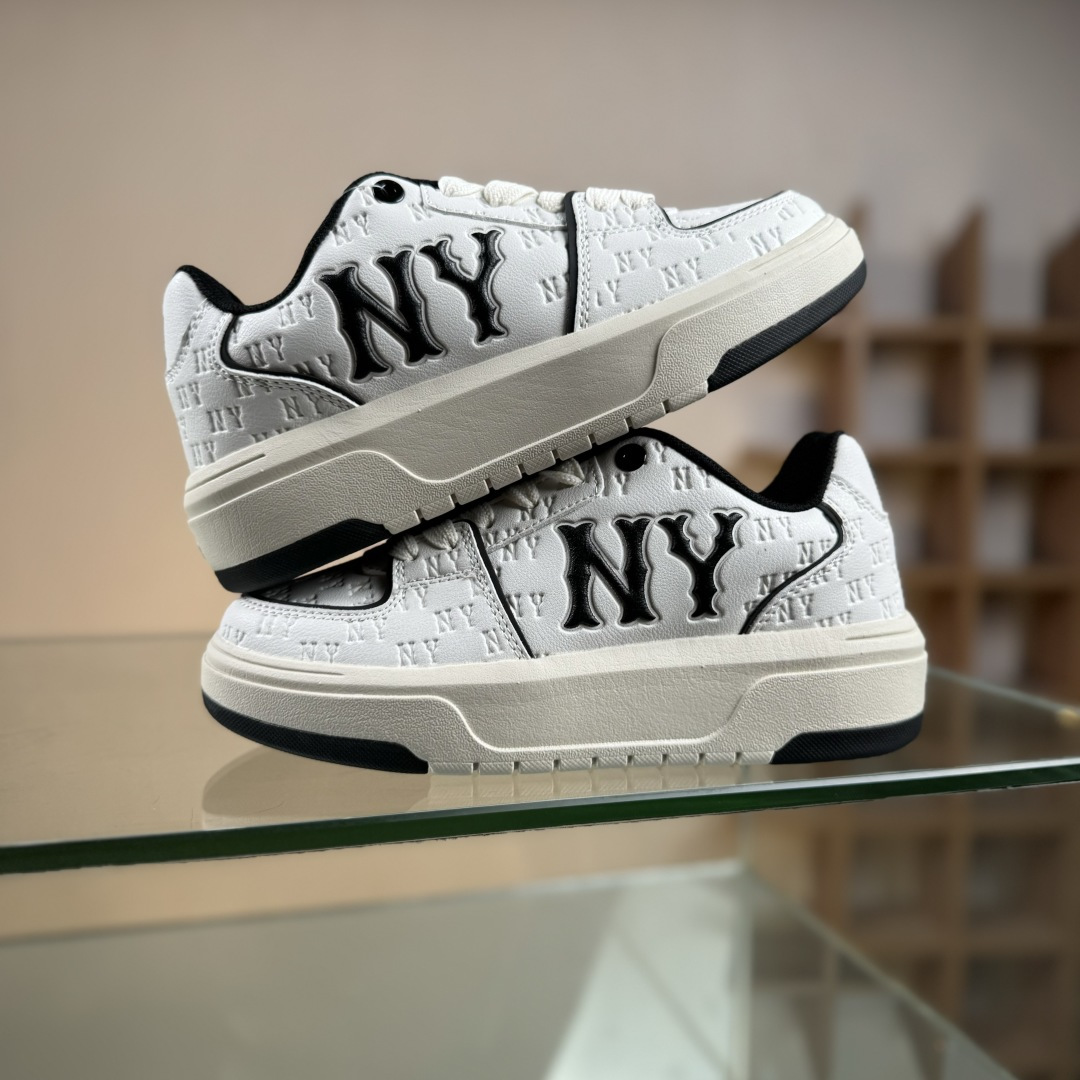 NY MLB Bigball Chunky Embo Monogram 纽约洋基队 增高厚底休闲板鞋 3ASXE035N