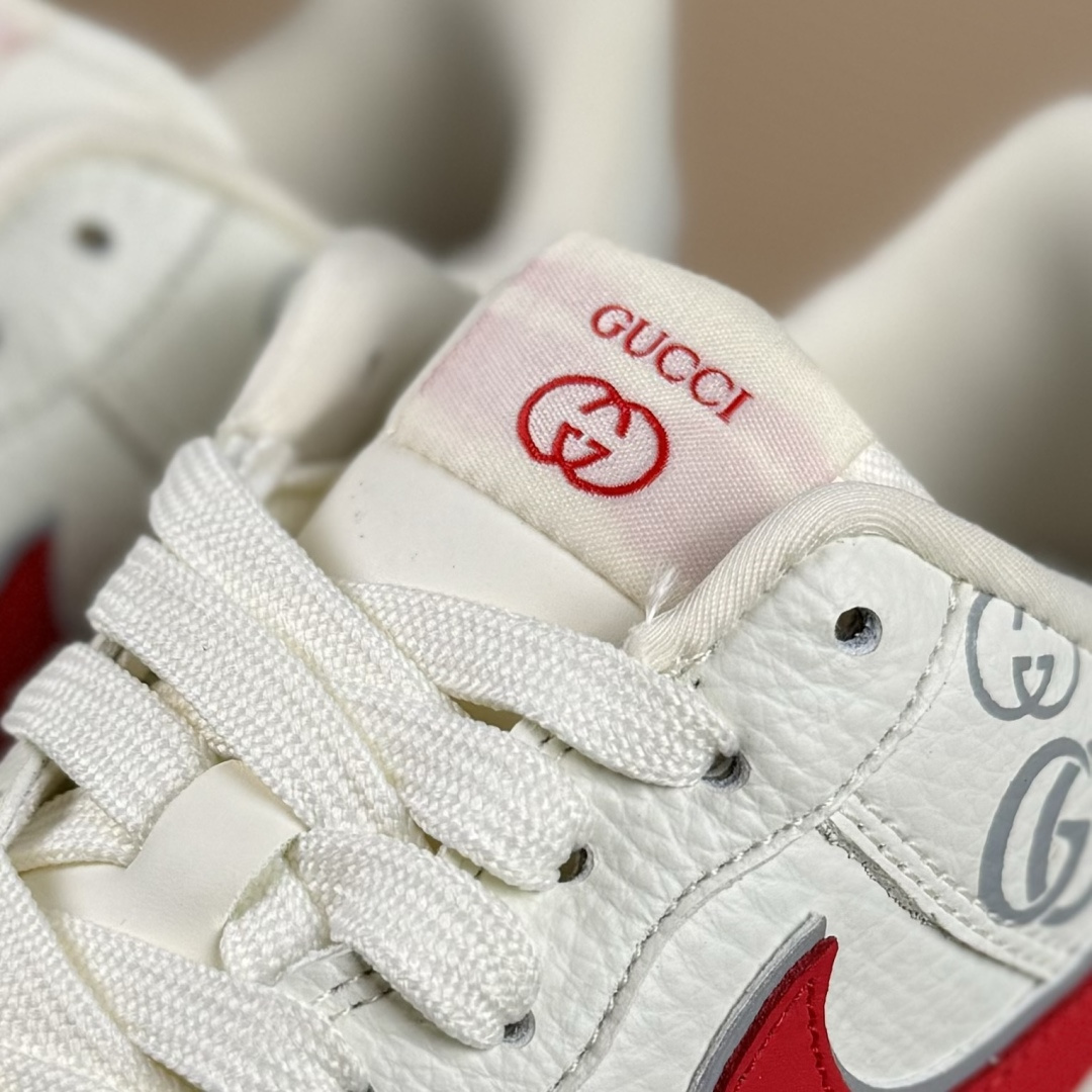 Nike Air Force 1'07 Low 古驰联名 白红蓝 空军一号低帮休闲板鞋 SC0601-572