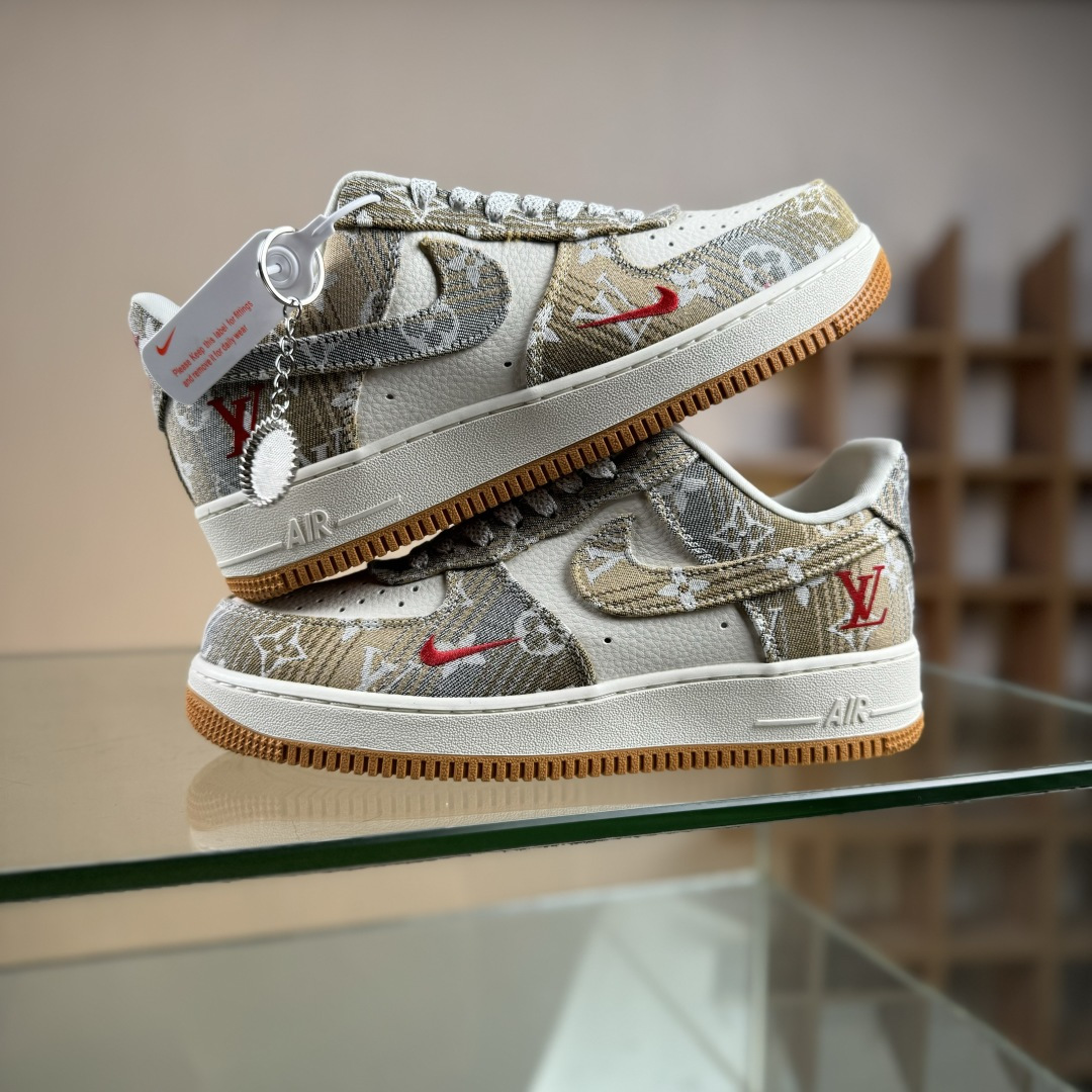 Nike Air Force 1'07 Low LV联名 灰棕花布 空军一号低帮休闲板鞋 DF0188-076