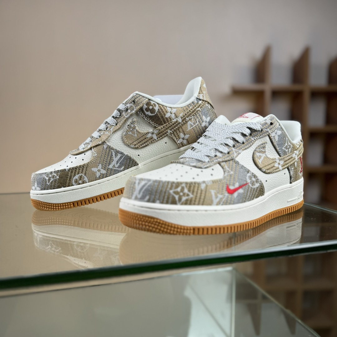 Nike Air Force 1'07 Low LV联名 灰棕花布 空军一号低帮休闲板鞋 DF0188-076