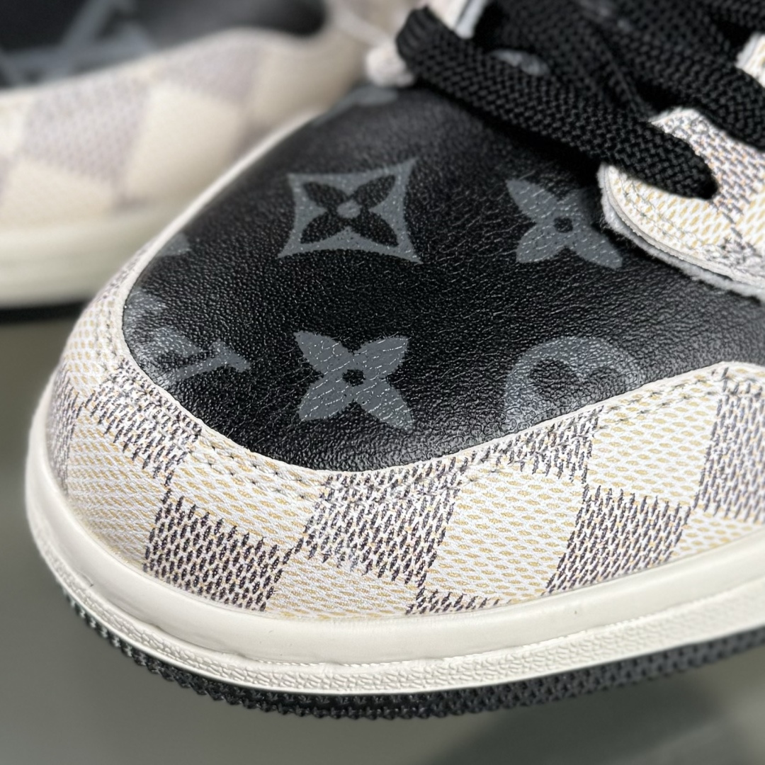 Travis Scott x Fragment Design x Air Jordan 1 Low OG SP AJ1 乔1 LV联名 格纹雾灰 低帮文化休闲板鞋 SC0601-050