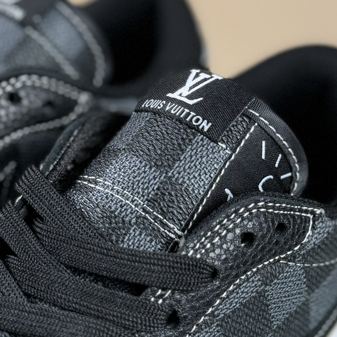 Travis Scott x Fragment Design x Air Jordan 1 Low OG SP AJ1 乔1 LV联名 黑方格荔纹 低帮文化休闲板鞋 DZ5899-008