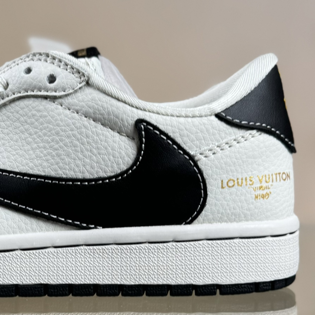 Travis Scott x Fragment Design x Air Jordan 1 Low OG SP AJ1 乔1 LV联名 米黑金标 低帮文化休闲板鞋 JW1188-144