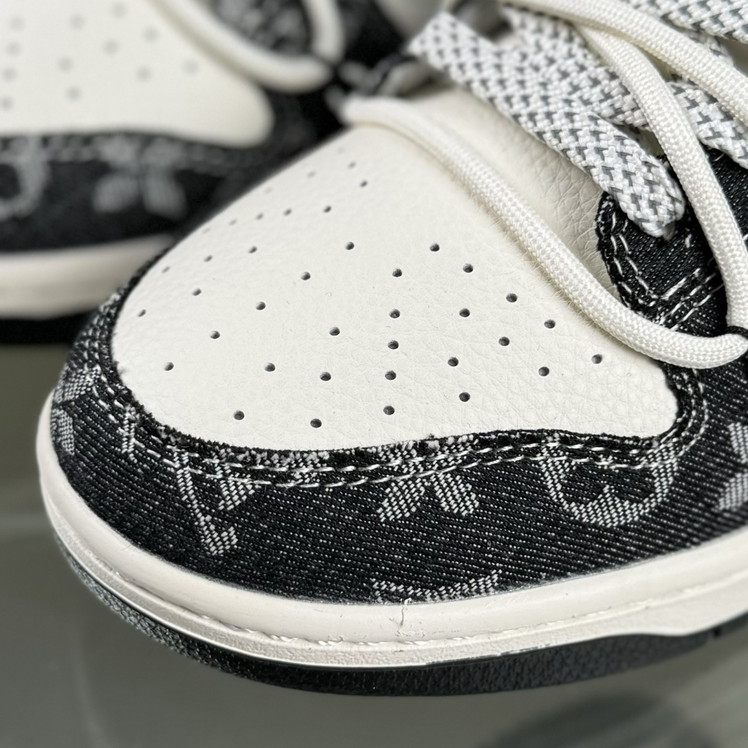 Nike SB Dunk Low LV联名 黑花抽绳 周年高端定制 低帮休闲板鞋 YX5066-385