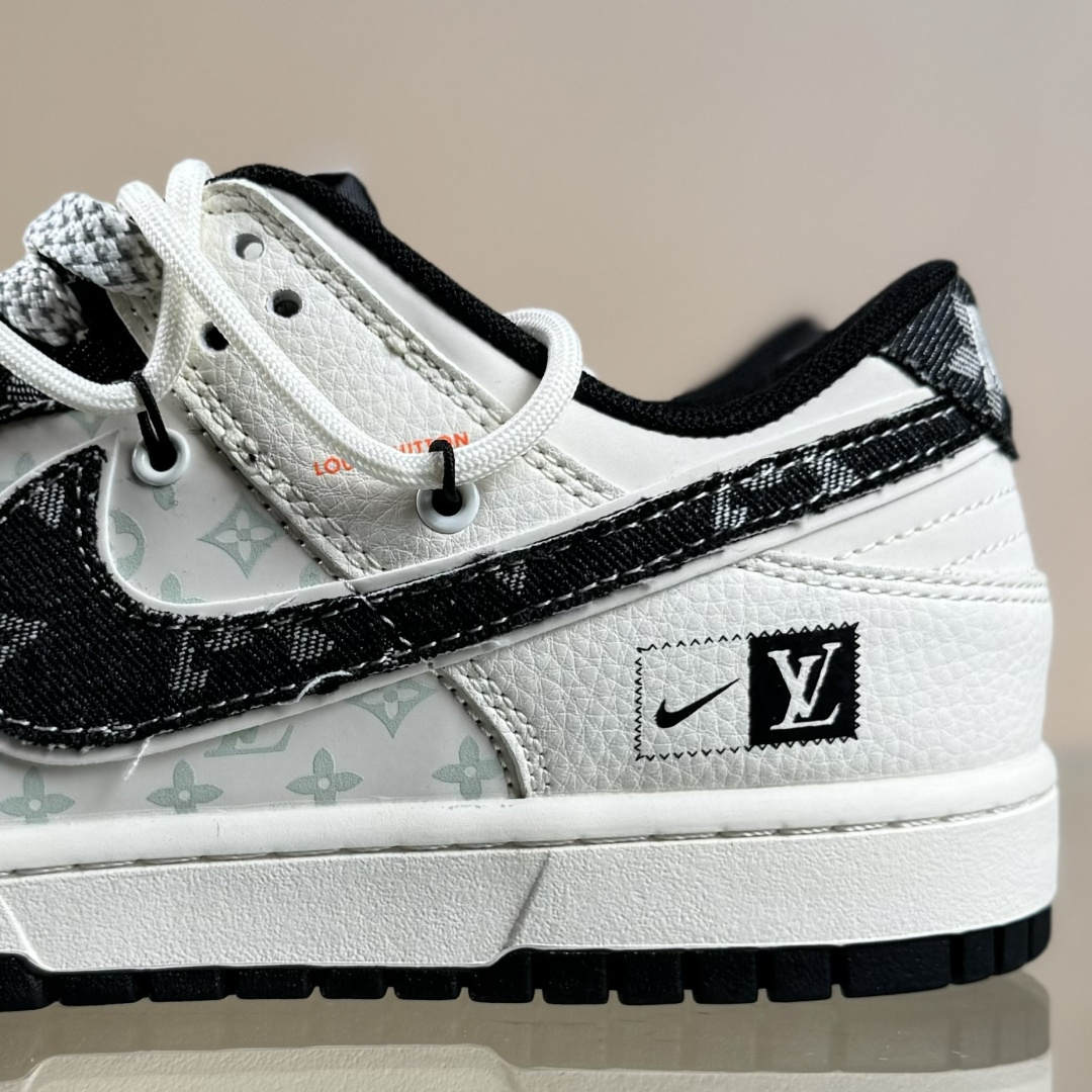 Nike SB Dunk Low LV联名 黑花抽绳 周年高端定制 低帮休闲板鞋 YX5066-385