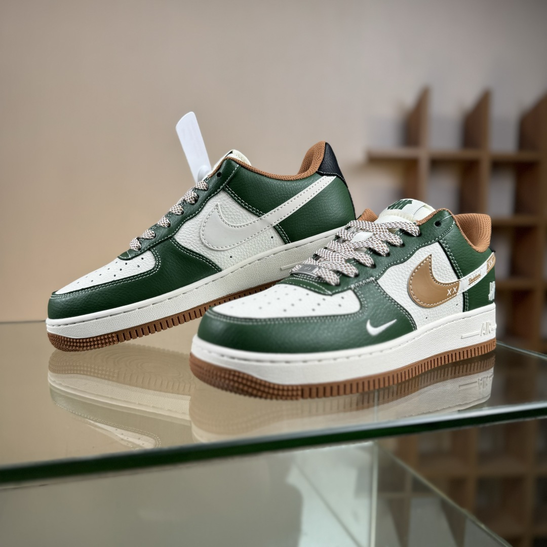 Nike Air Force 1'07 Low UN联名 草绿拼接生胶 空军一号低帮休闲板鞋 JP8028-006