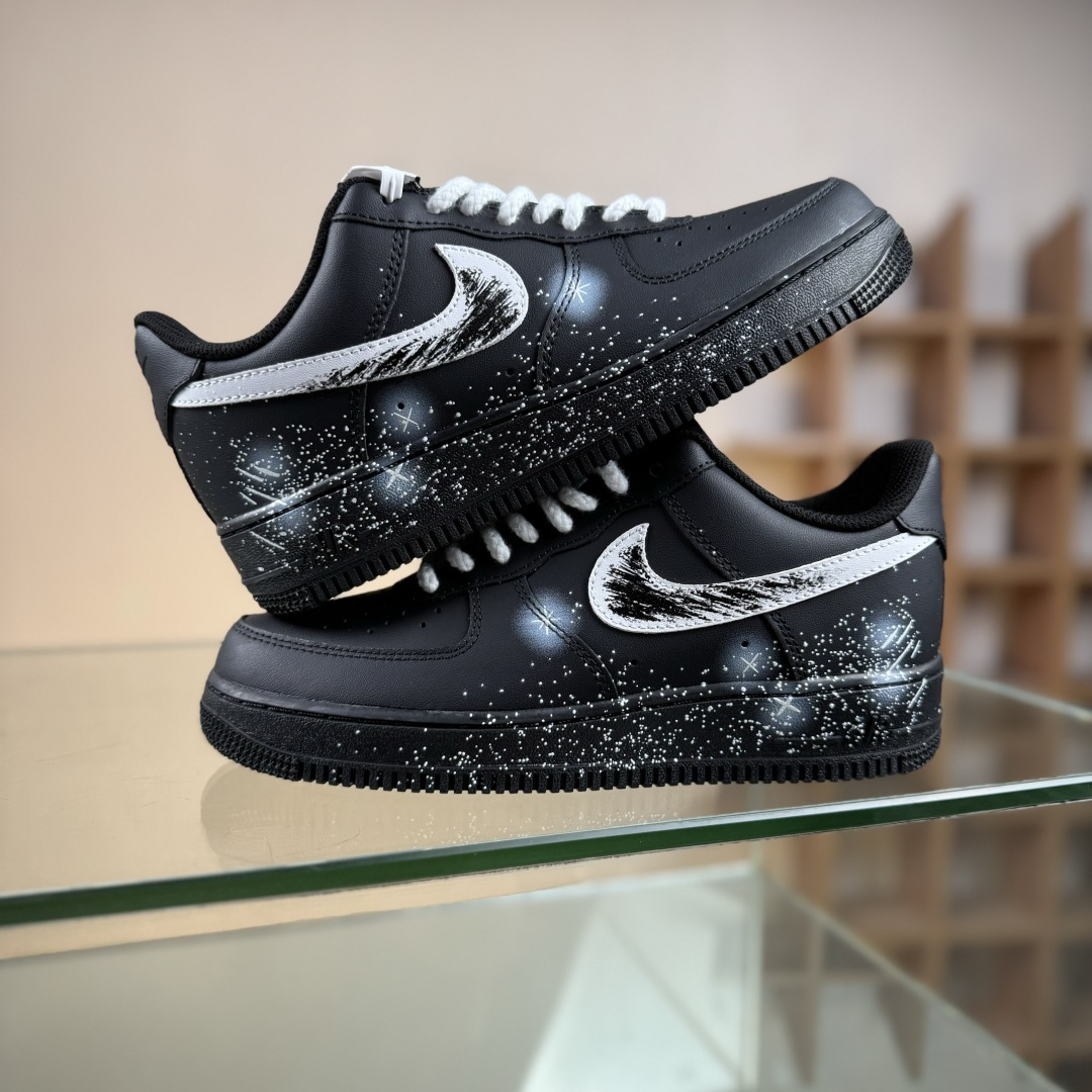 Nike Air Force 1'07 Low 二次元主题 黑色空间 空军一号低帮休闲板鞋 ZH0316-101