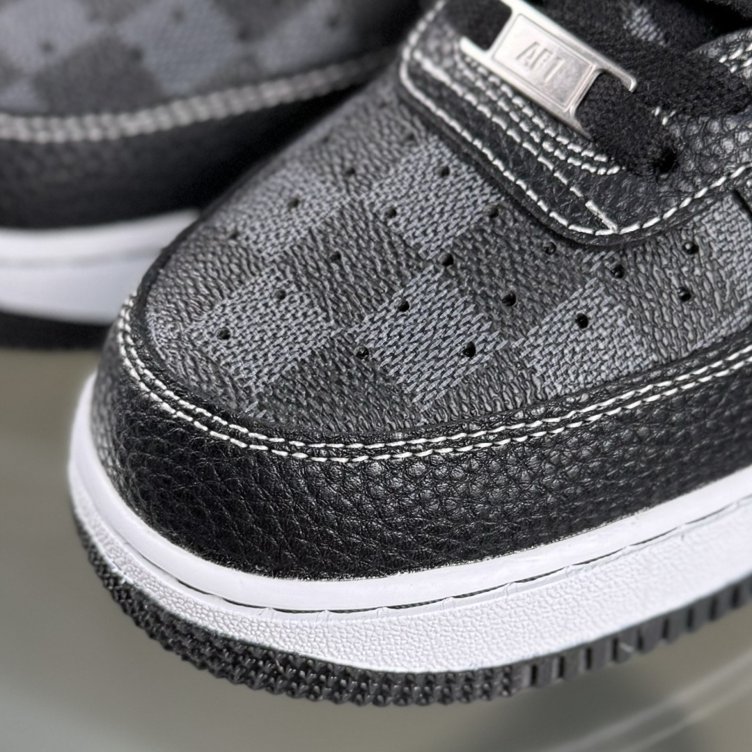 Nike Air Force 1'07 Low LV联名 方格黑荔纹 空军一号低帮休闲板鞋 CZ3986-001