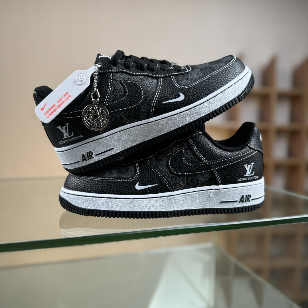 Nike Air Force 1'07 Low LV联名 方格黑荔纹 空军一号低帮休闲板鞋 CZ3986-001