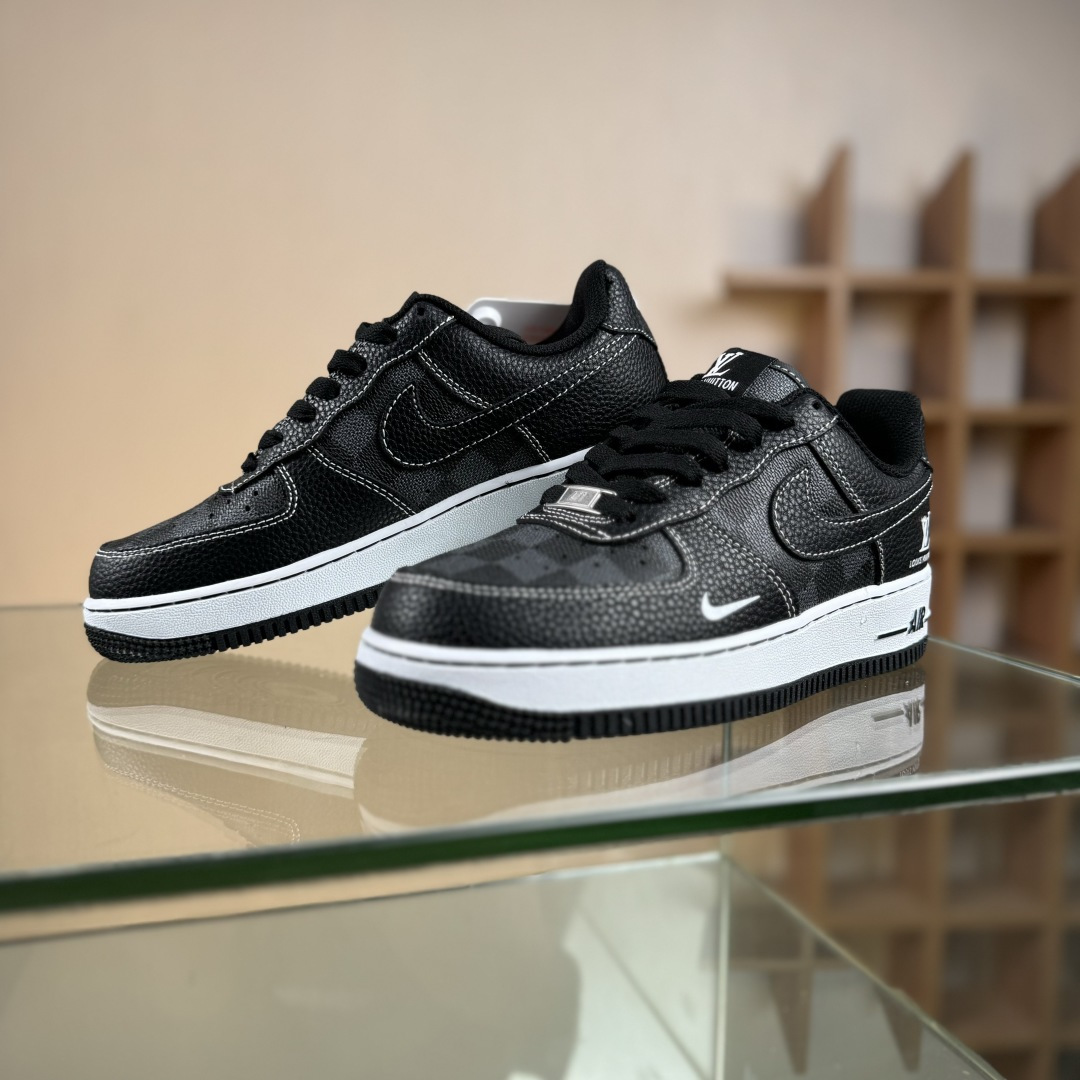 Nike Air Force 1'07 Low LV联名 方格黑荔纹 空军一号低帮休闲板鞋 CZ3986-001