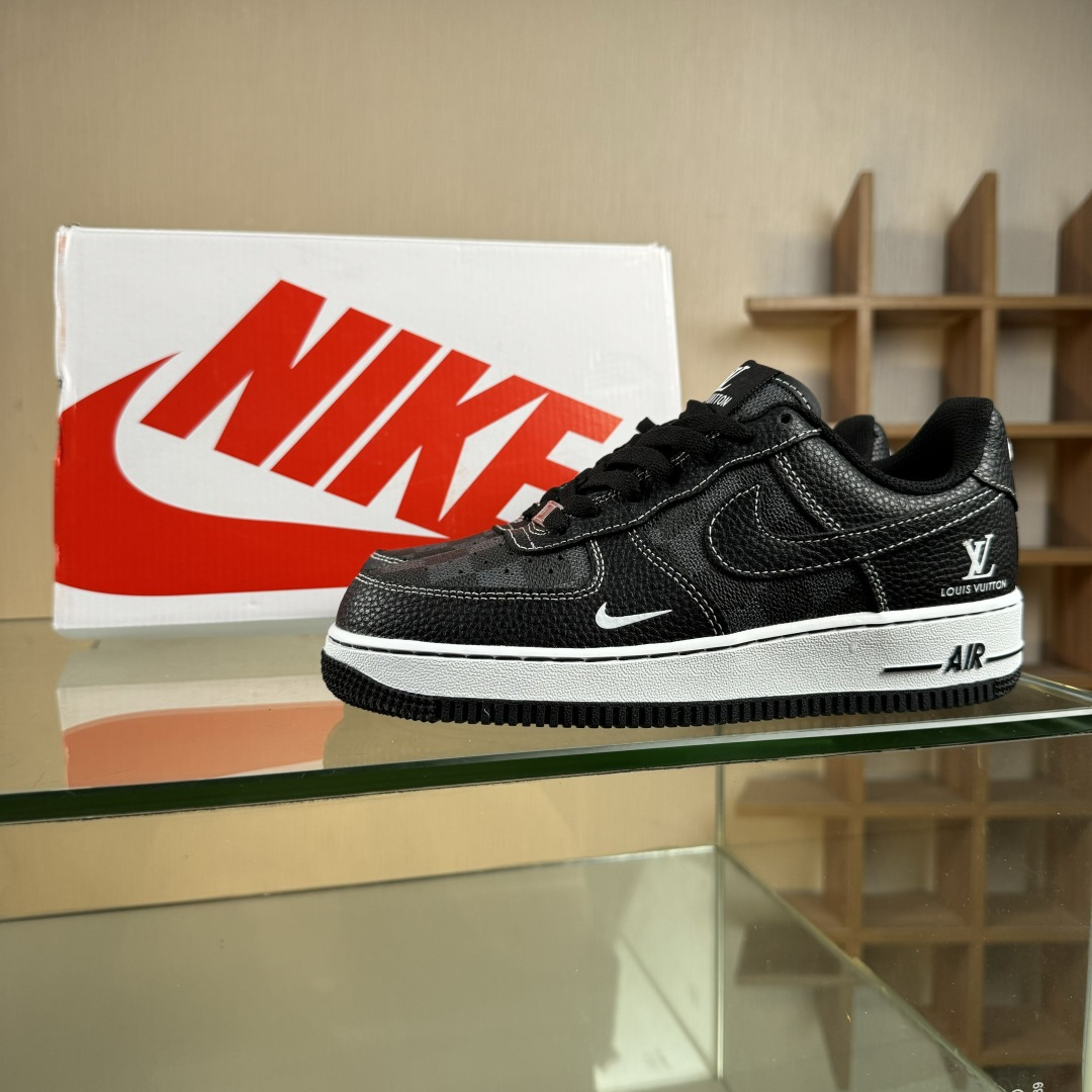 Nike Air Force 1'07 Low LV联名 方格黑荔纹 空军一号低帮休闲板鞋 CZ3986-001