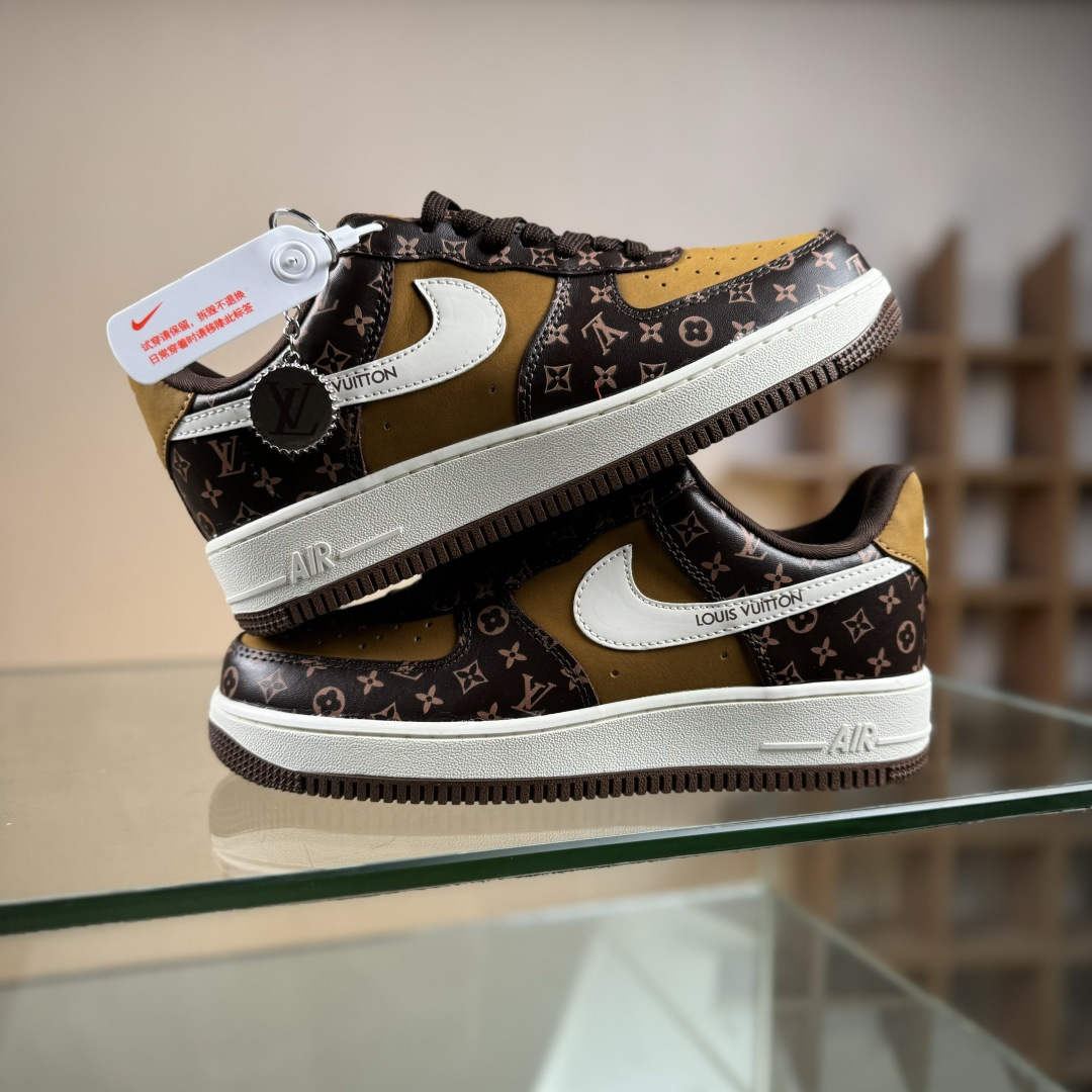 Nike Air Force 1 Low 07 x Louis Vuitton 棕黄满印 XL1979-104
