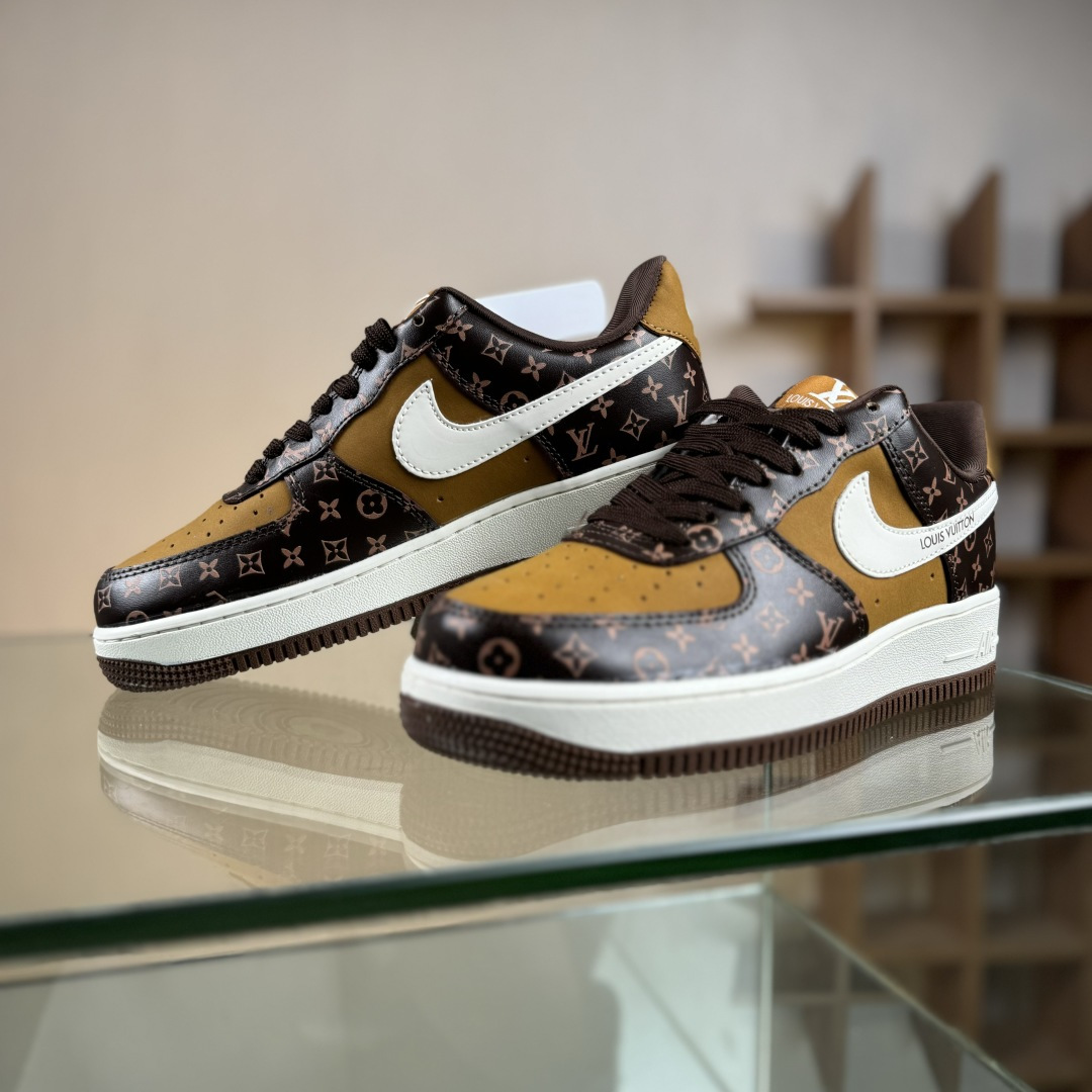 Nike Air Force 1 Low 07 x Louis Vuitton 棕黄满印 XL1979-104