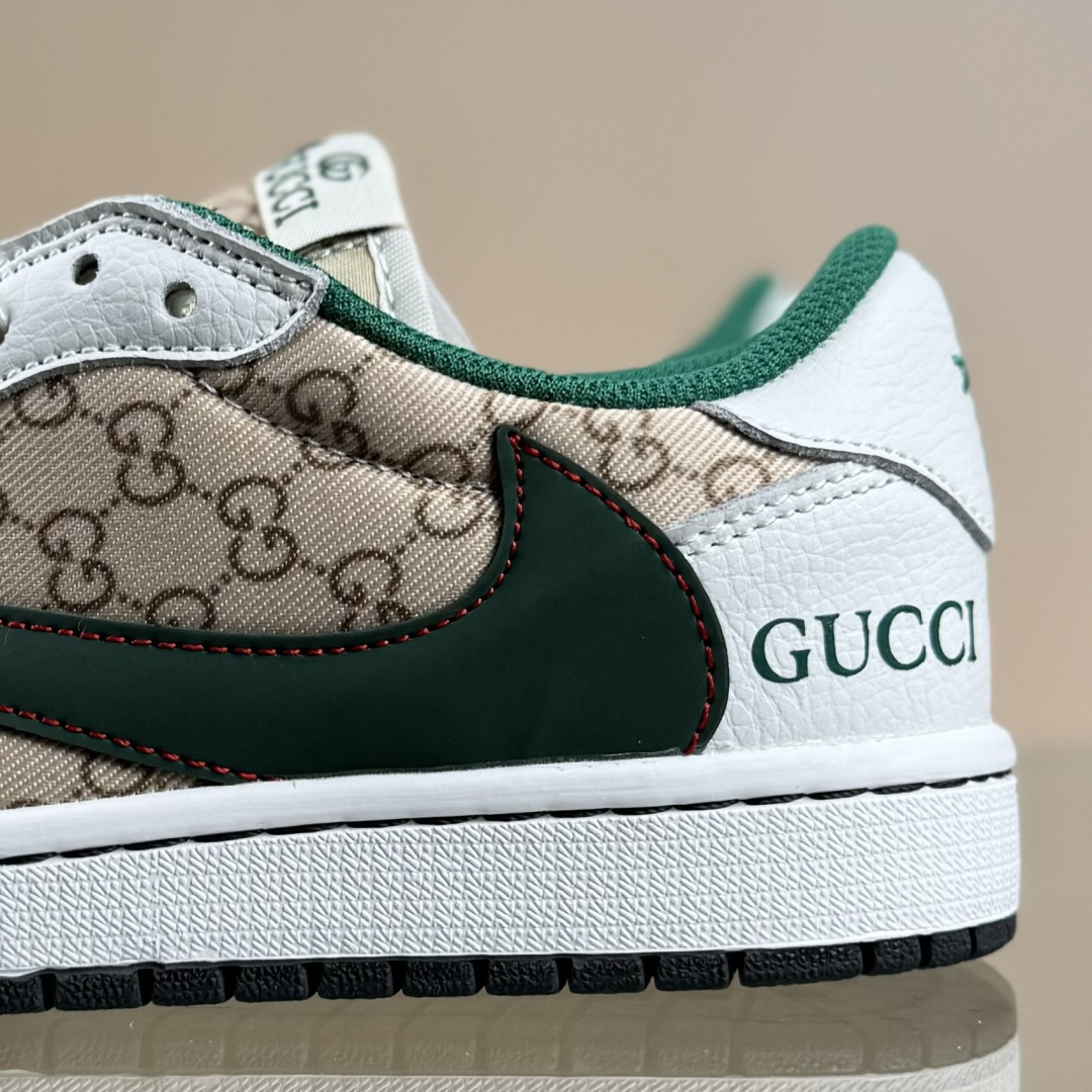 Travis Scott x Nike Air Jordan 1 Low x GUCCI Air Jordan 1 Low 反转白棕绿倒钩 DZ5899-003