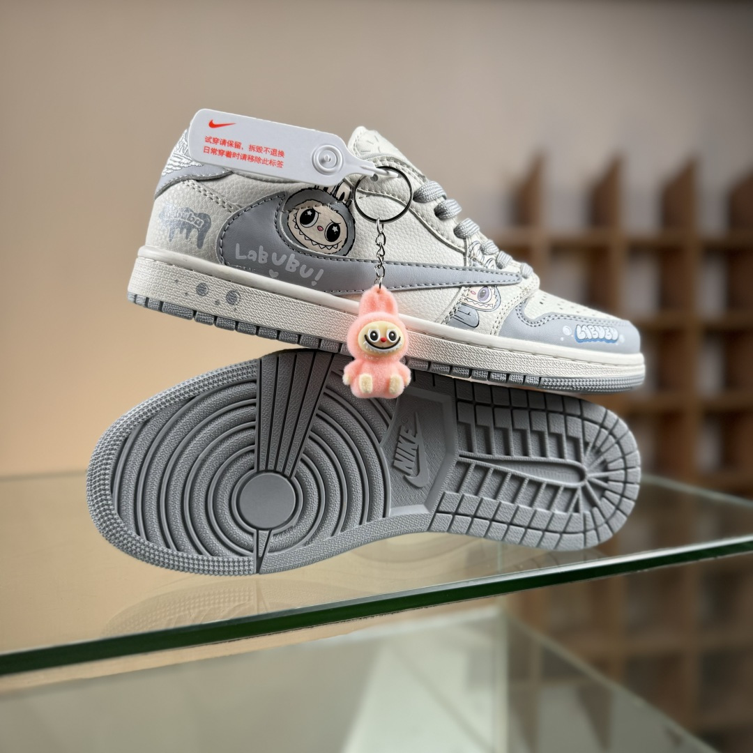 Nike Air Jordan 1 x Travis Scott AJ1倒勾 乔一倒钩 ‘DIY’定制 耐克 低帮文化篮球鞋 JW1188-163