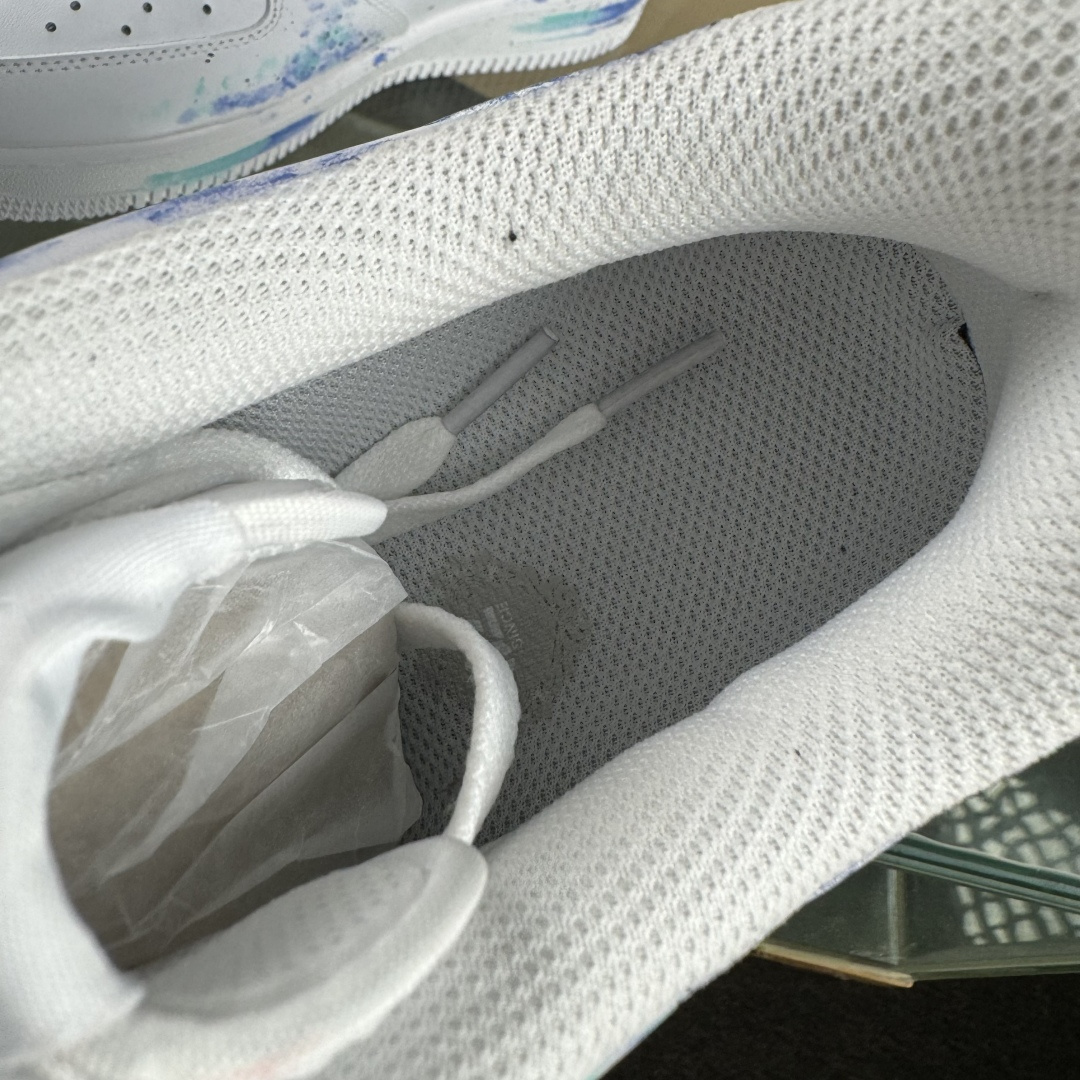 定制球鞋纯手绘画Nike Air Force 1 空军一号 手绘 蝴蝶花 蝴蝶梦幻 晕染 减震耐磨 低帮 板鞋 CW2288-111