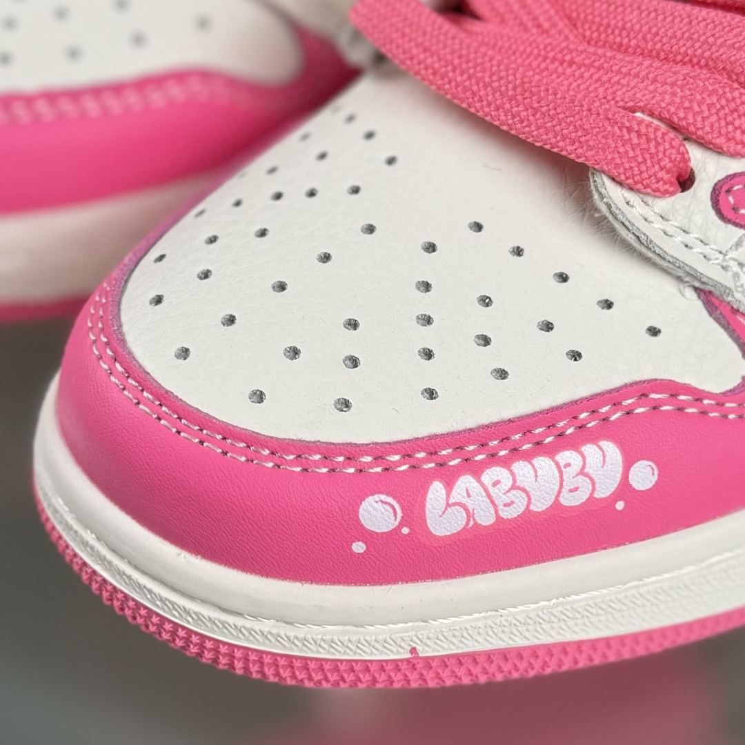 Travis Scott x Nike Air Jordan 1 Low x LABUBU Air Jordan 1 Low 反转粉白倒钩纯原版本 JW1188-162