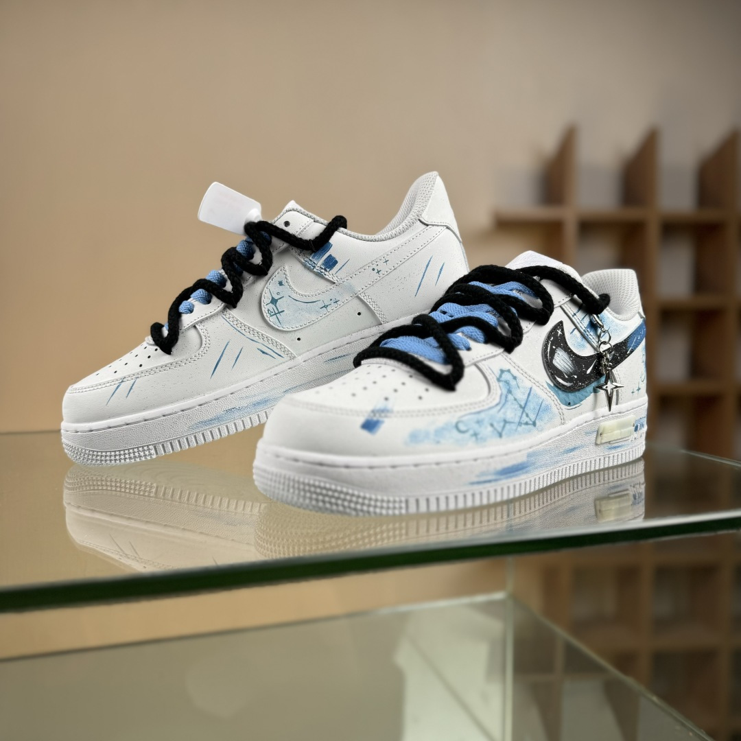 Nike Air Force 1'07 Low ”Pisces” 手绘涂鸦十二星座系列 双鱼座 空军一号低帮休闲板鞋 星座219-320