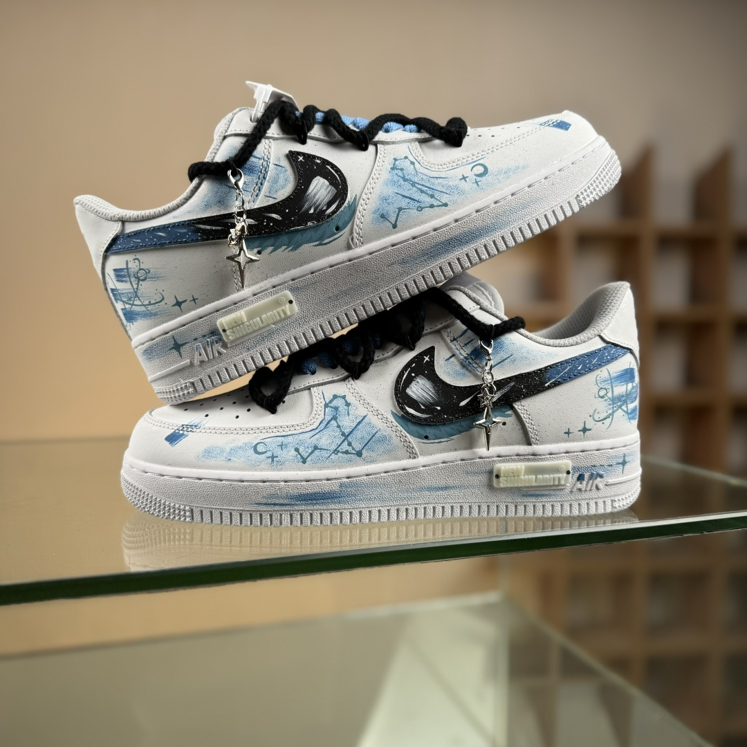 Nike Air Force 1'07 Low ”Pisces” 手绘涂鸦十二星座系列 双鱼座 空军一号低帮休闲板鞋 星座219-320