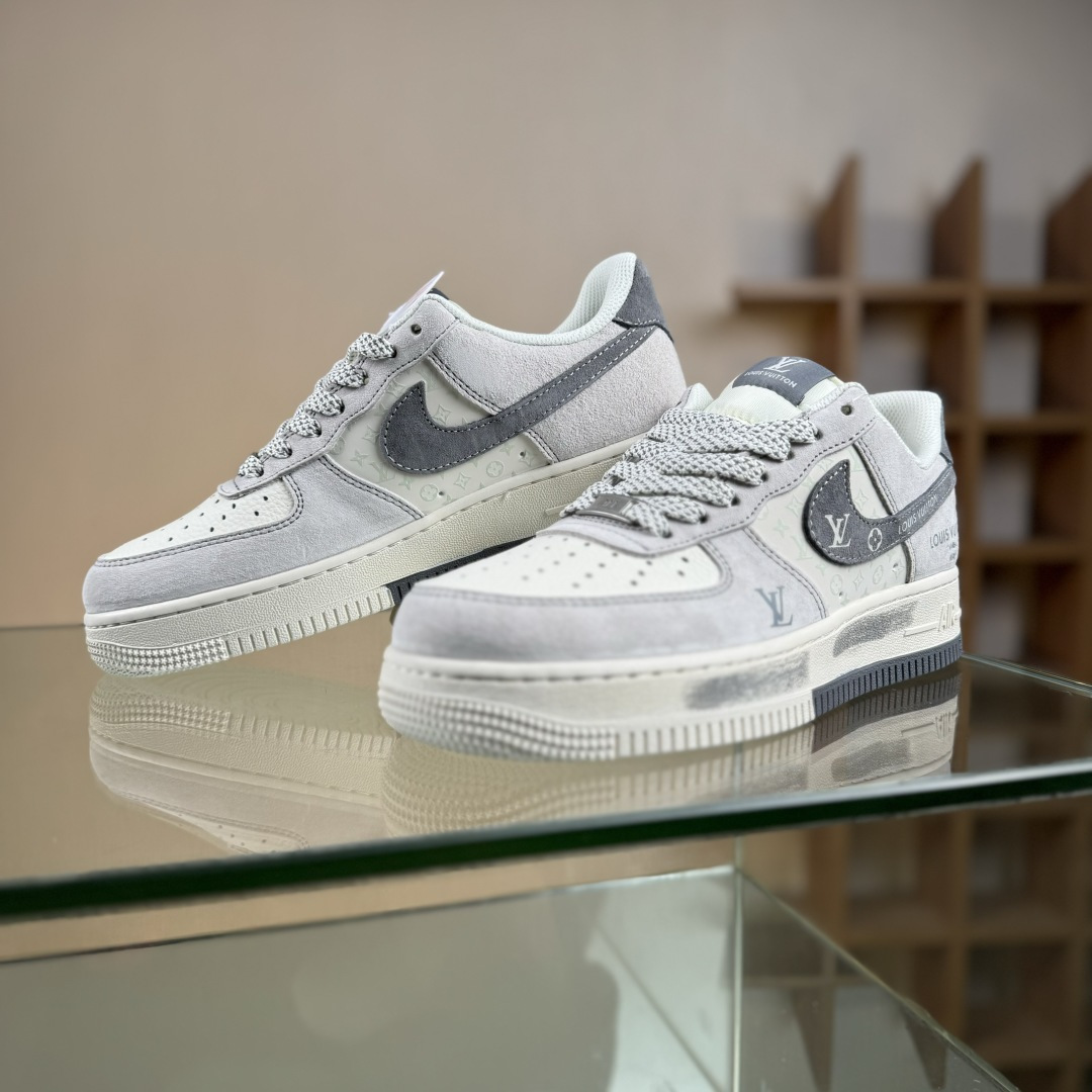 Nike Air Force 1'07 Low LV联名 双拼灰涂鸦 空军一号低帮休闲板鞋 CX5050-Y07