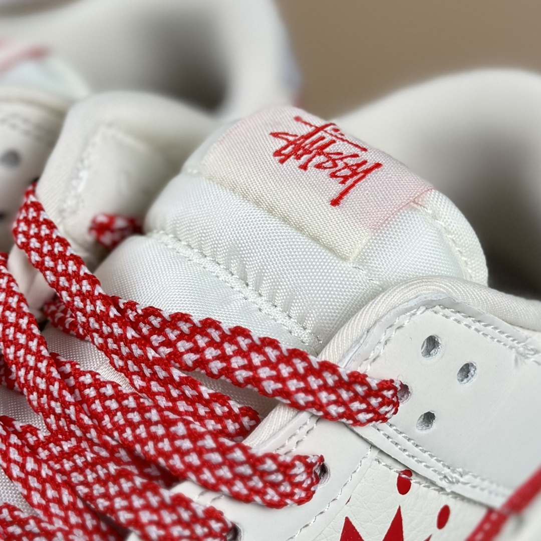 Nike SB Dunk Low x Stussy 白红小勾满天星 DG2025-004