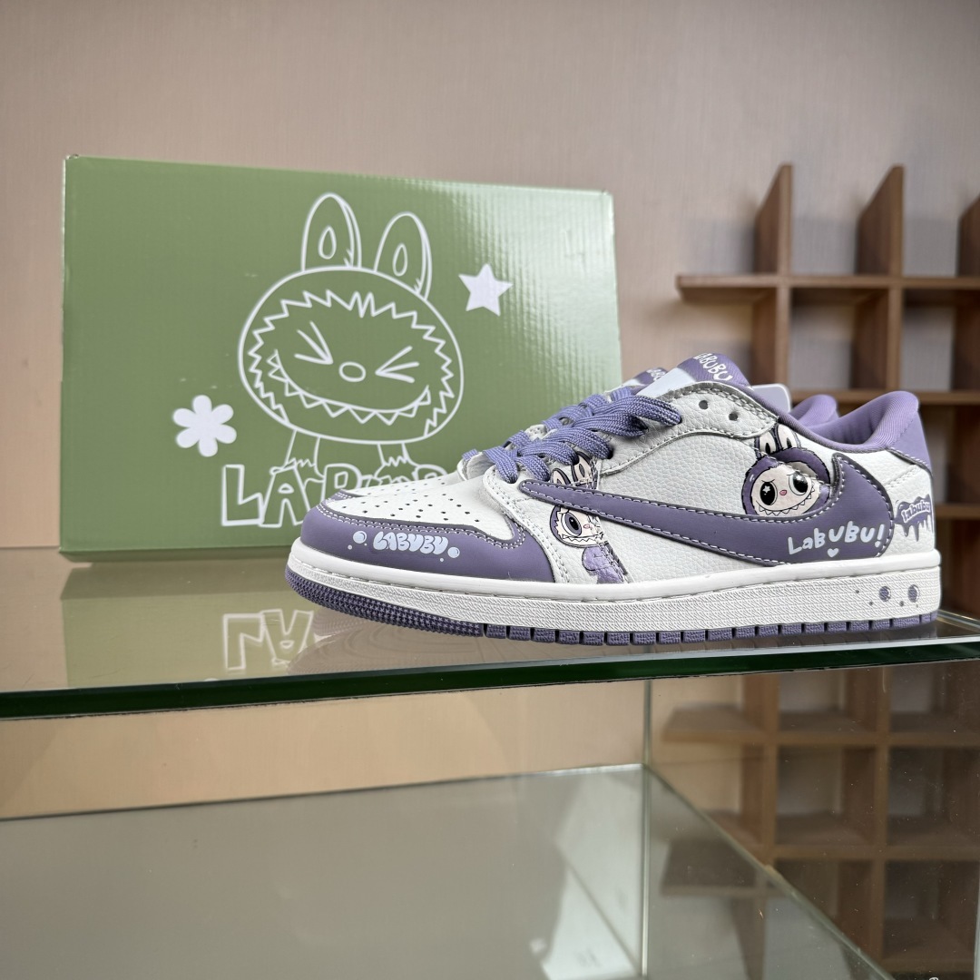 Nike Air Jordan 1 x Travis Scott AJ1倒勾 乔一倒钩 ‘DIY’定制 耐克 低帮文化篮球鞋 JW1188-164