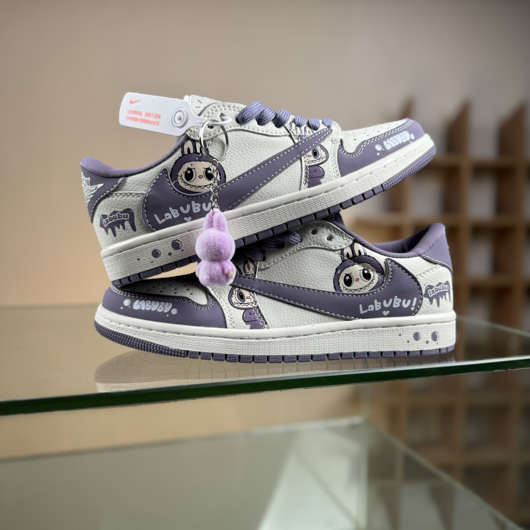 Nike Air Jordan 1 x Travis Scott AJ1倒勾 乔一倒钩 ‘DIY’定制 耐克 低帮文化篮球鞋 JW1188-164