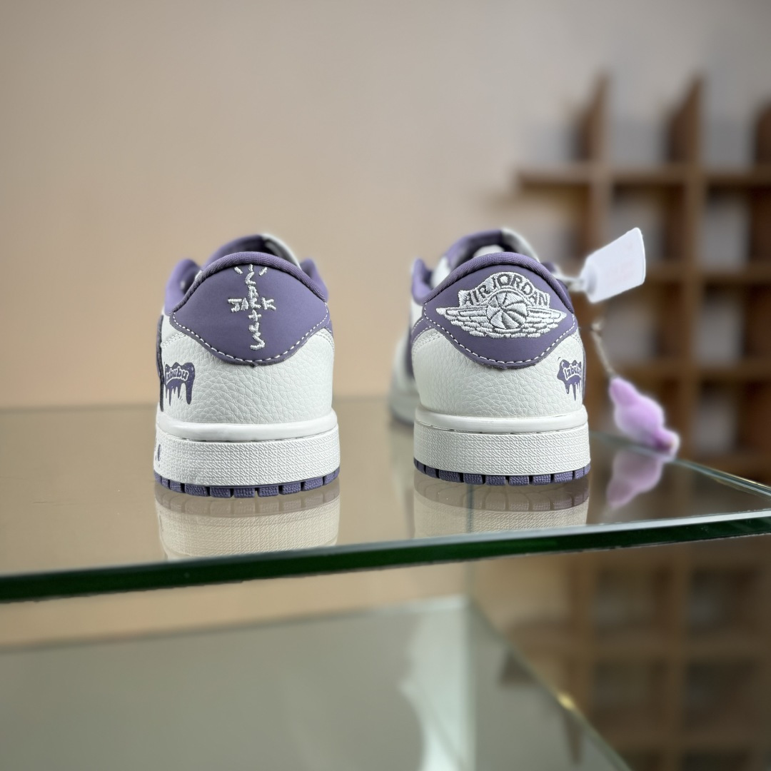 Nike Air Jordan 1 x Travis Scott AJ1倒勾 乔一倒钩 ‘DIY’定制 耐克 低帮文化篮球鞋 JW1188-164