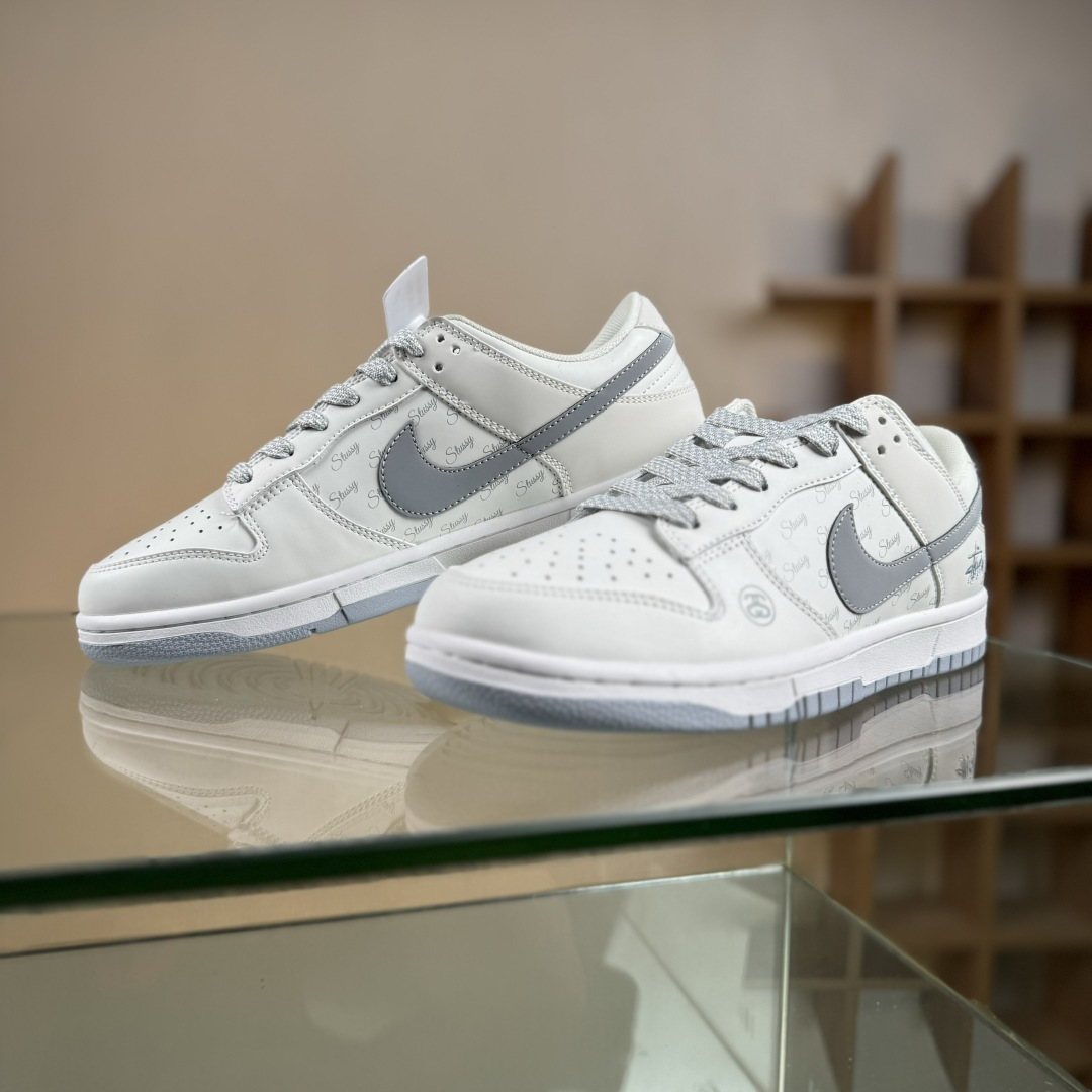 Nike SB Dunk Low 斯图西联名 印花灰勾 周年高端定制 低帮休闲板鞋 CS1688-125