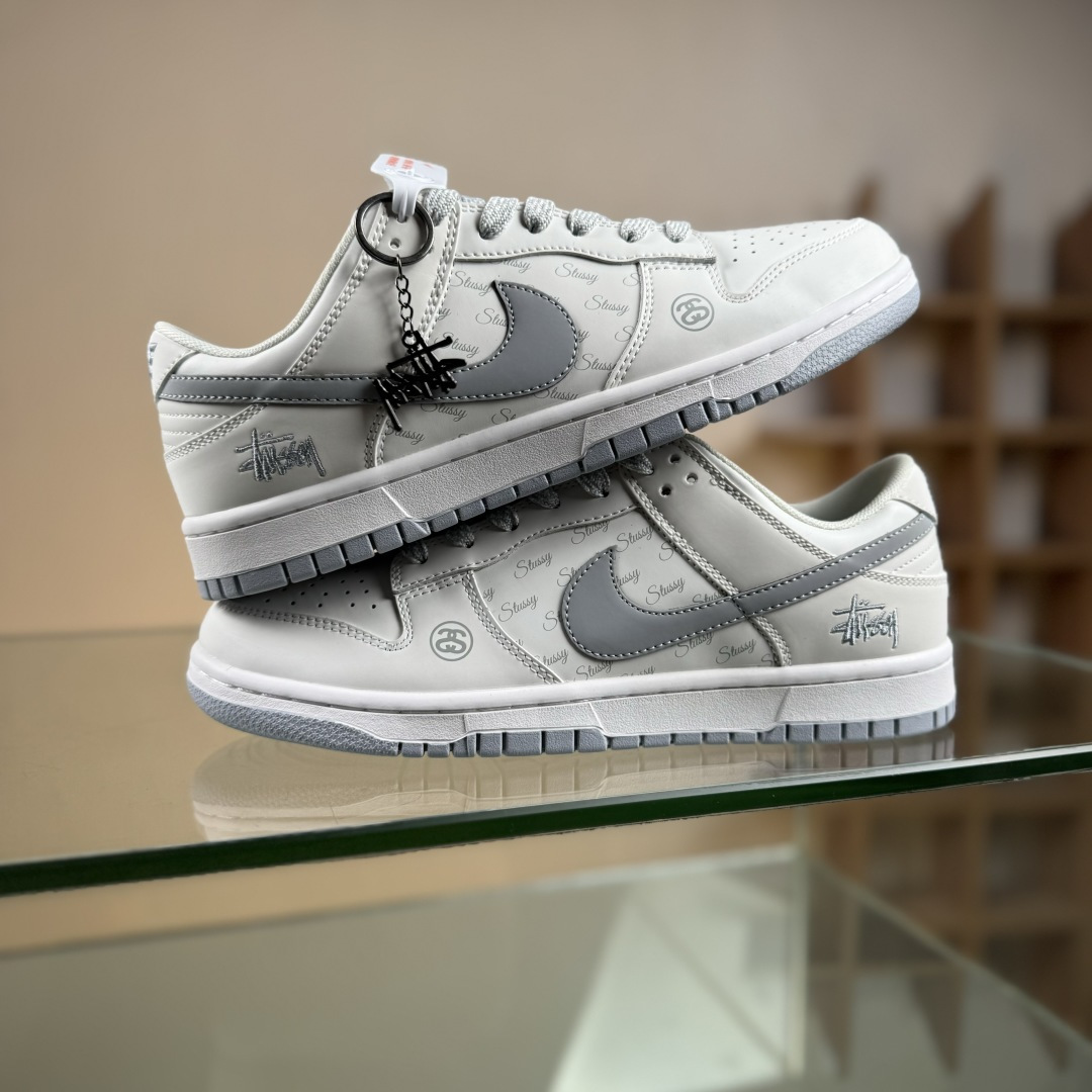 Nike SB Dunk Low 斯图西联名 印花灰勾 周年高端定制 低帮休闲板鞋 CS1688-125