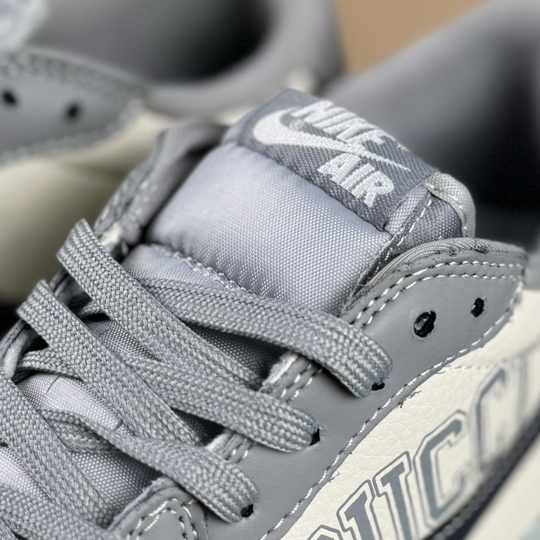 Travis Scott x Fragment Design x Air Jordan 1 Low OG SP AJ1 乔1 古驰联名 烟灰深蓝勾 低帮文化休闲板鞋 LD2025-023