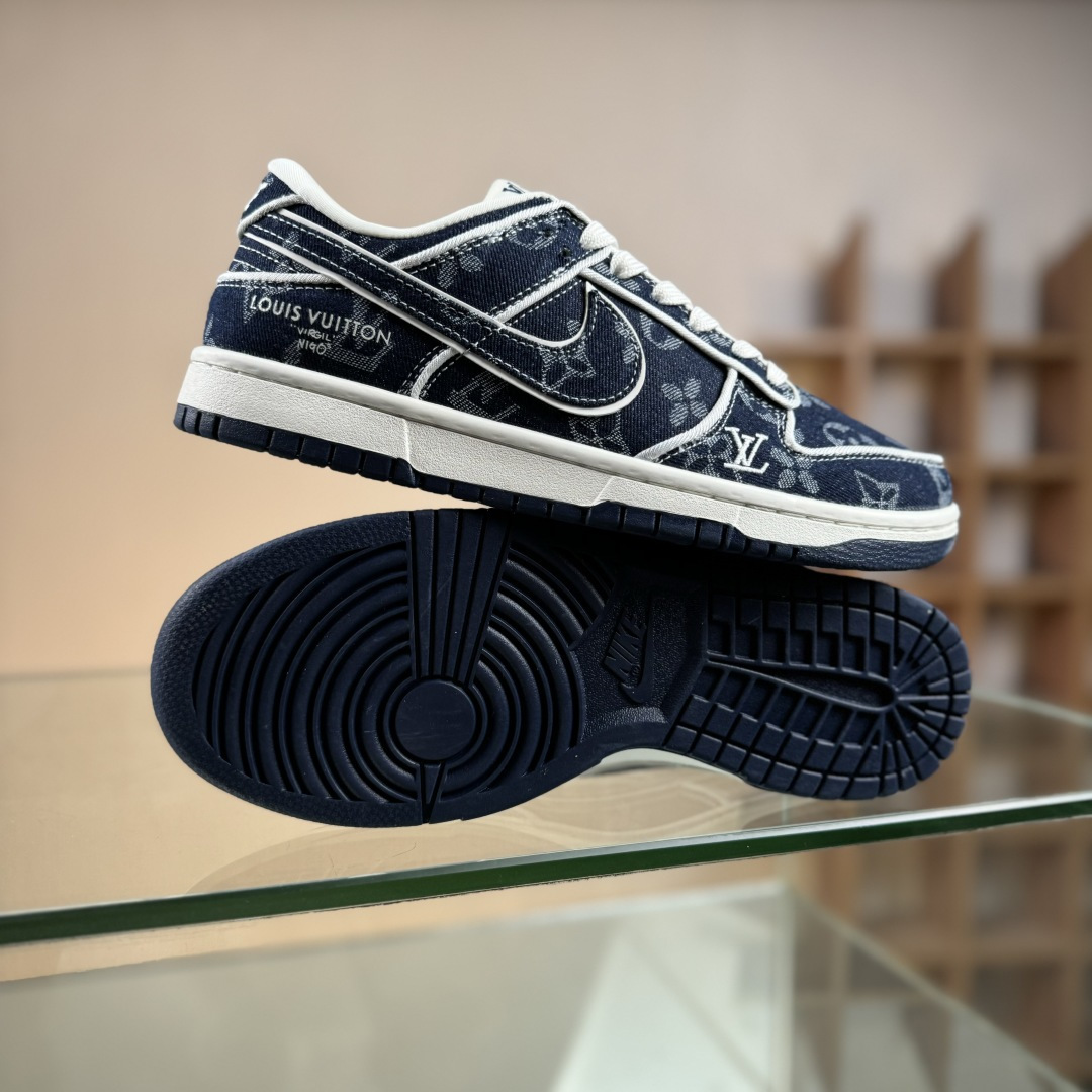 Nike SB Dunk Low LV联名 深蓝牛仔 高端定制 低帮休闲板鞋 SC0601-469