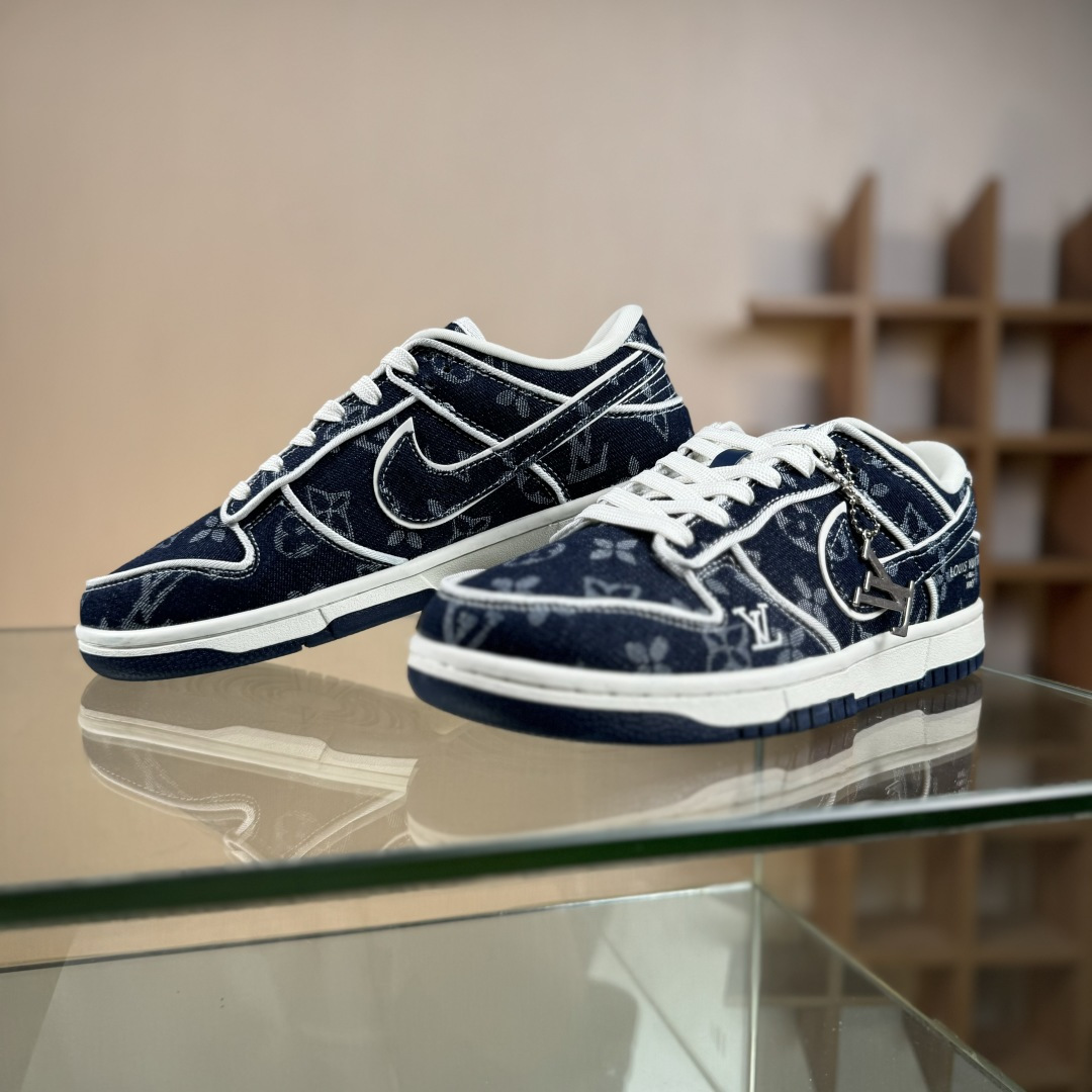 Nike SB Dunk Low LV联名 深蓝牛仔 高端定制 低帮休闲板鞋 SC0601-469