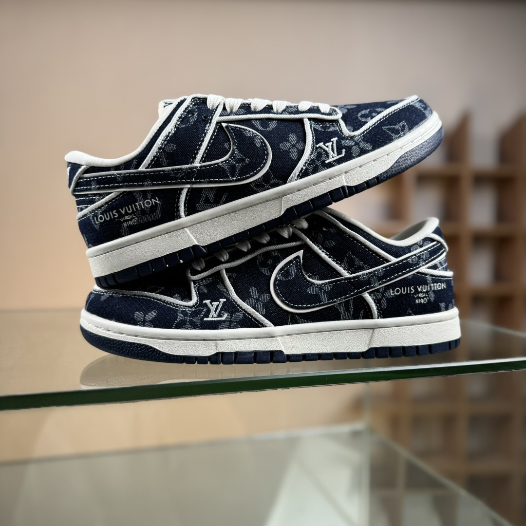 Nike SB Dunk Low LV联名 深蓝牛仔 高端定制 低帮休闲板鞋 SC0601-469