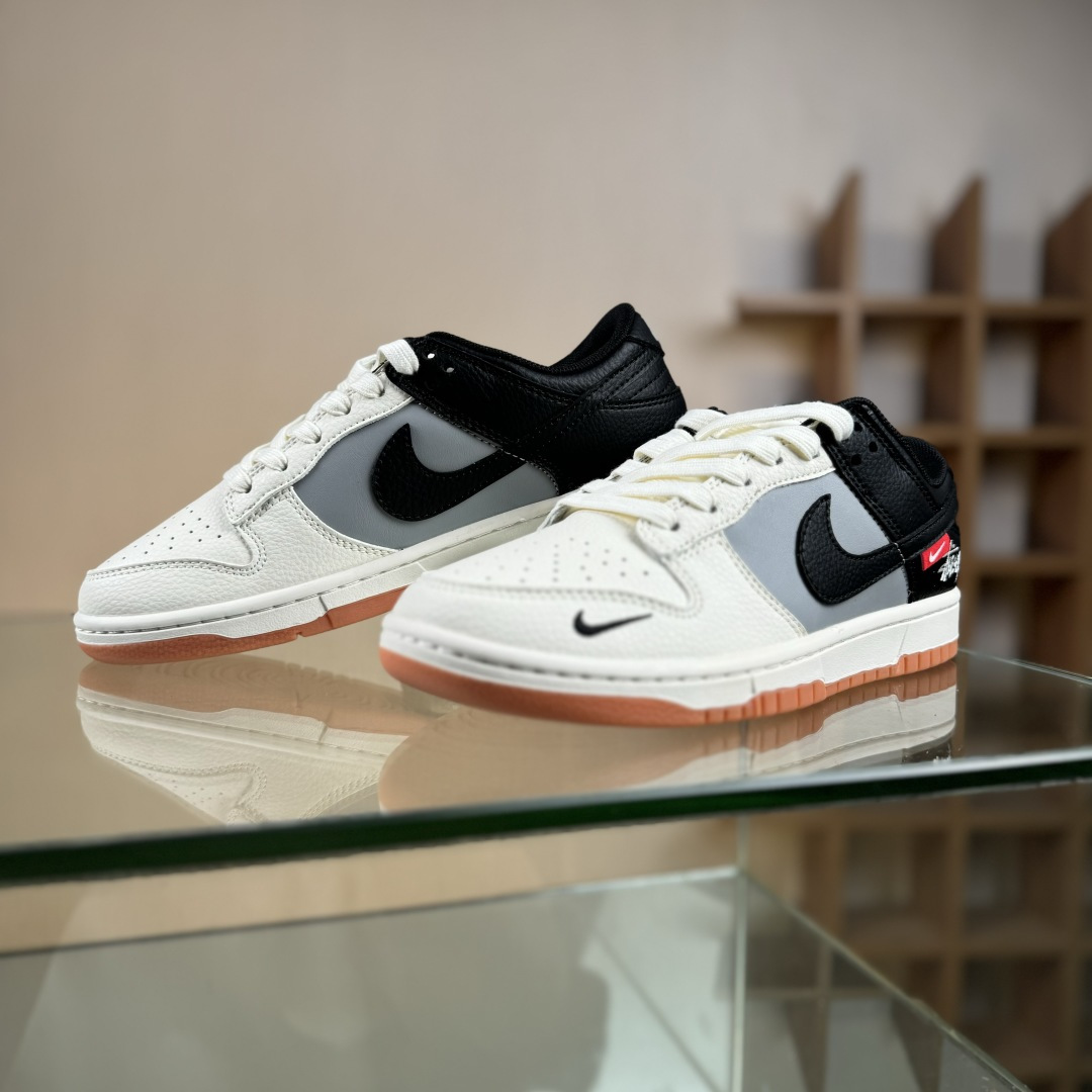 Nike SB Dunk Low x Stussy 白灰黑小勾 QW5836-032