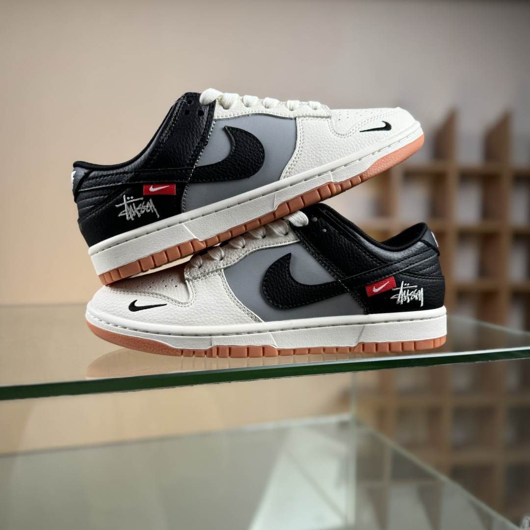 Nike SB Dunk Low x Stussy 白灰黑小勾 QW5836-032