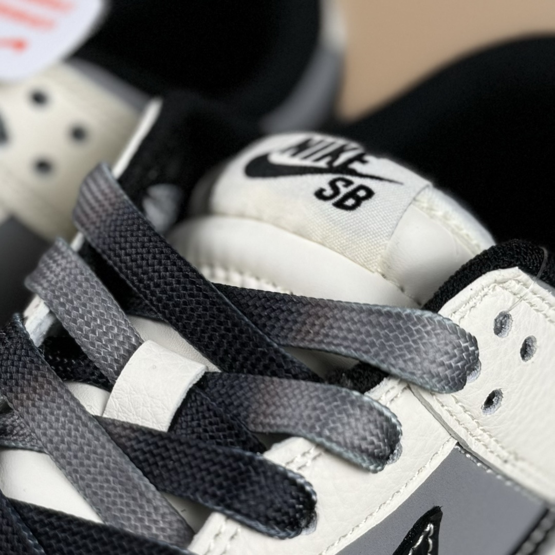 Nike SB Dunk Low 石头岛联名 米灰黑拼接 周年高端定制 低帮休闲板鞋 JP8028-041
