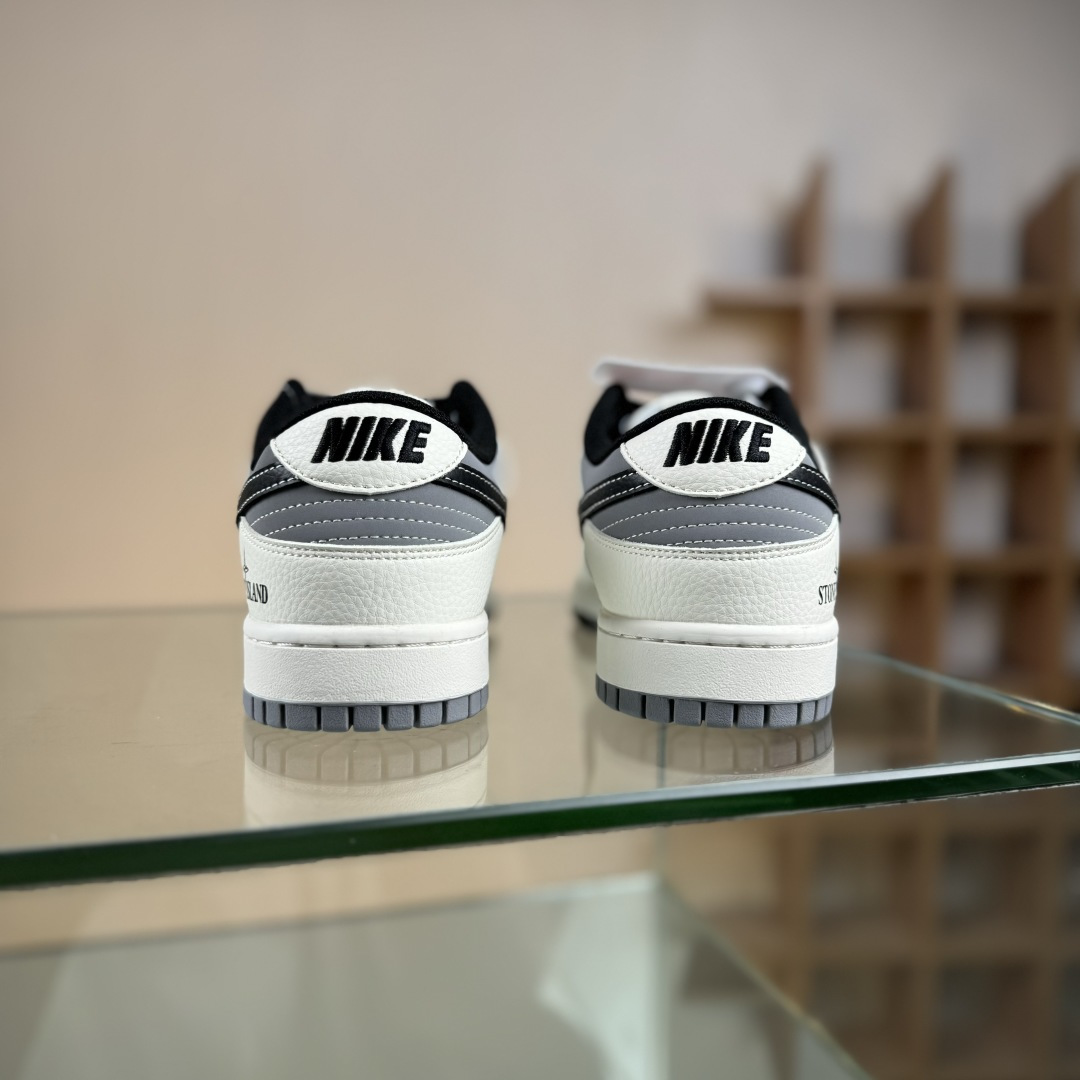 Nike SB Dunk Low 石头岛联名 米灰黑拼接 周年高端定制 低帮休闲板鞋 JP8028-041
