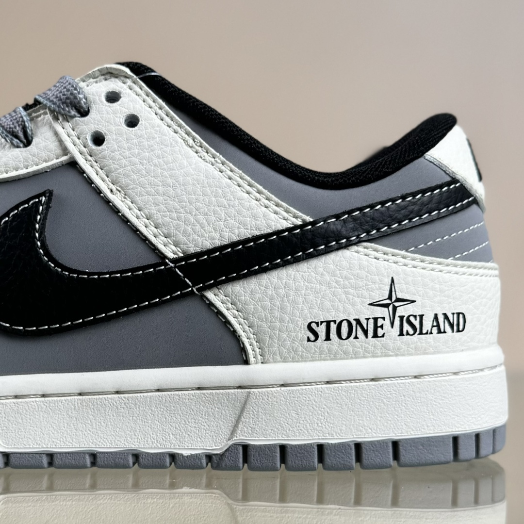Nike SB Dunk Low 石头岛联名 米灰黑拼接 周年高端定制 低帮休闲板鞋 JP8028-041
