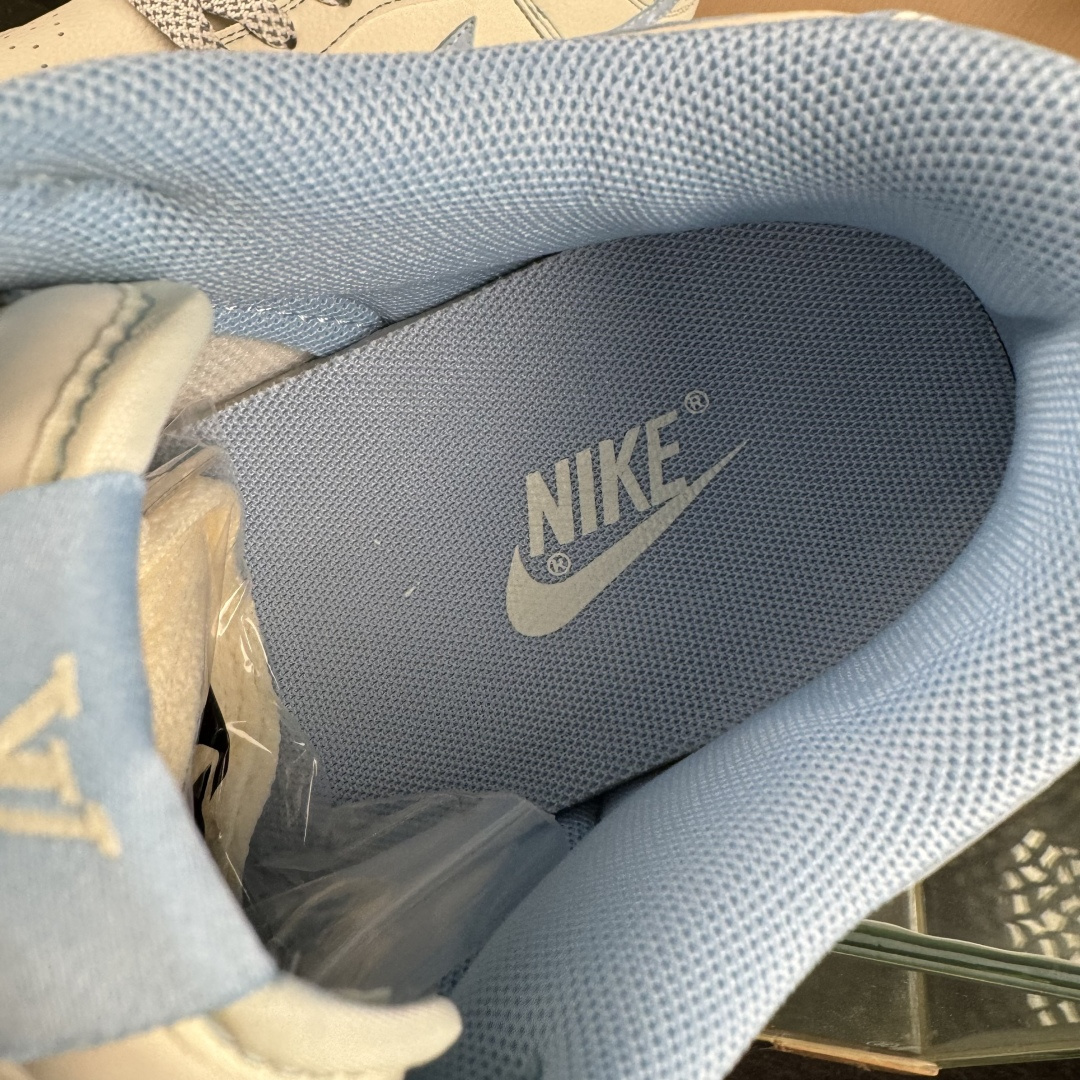 Nike SB Dunk Low LV联名 米白冰蓝金标 周年高端定制 低帮休闲板鞋 JP1628-005