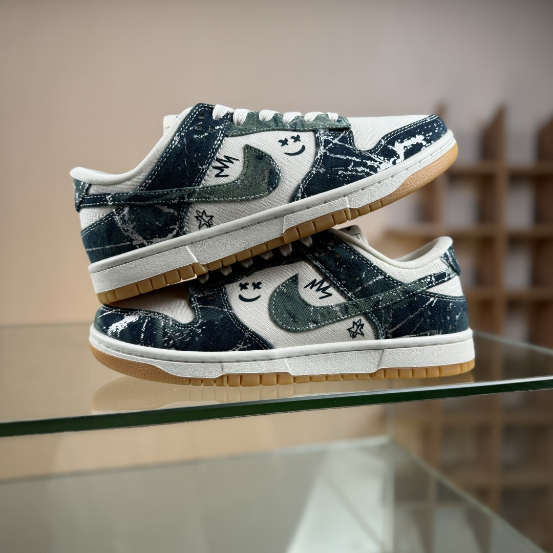 Nike SB Dunk Low 军绿织布 高端定制 低帮休闲板鞋 SC0601-464