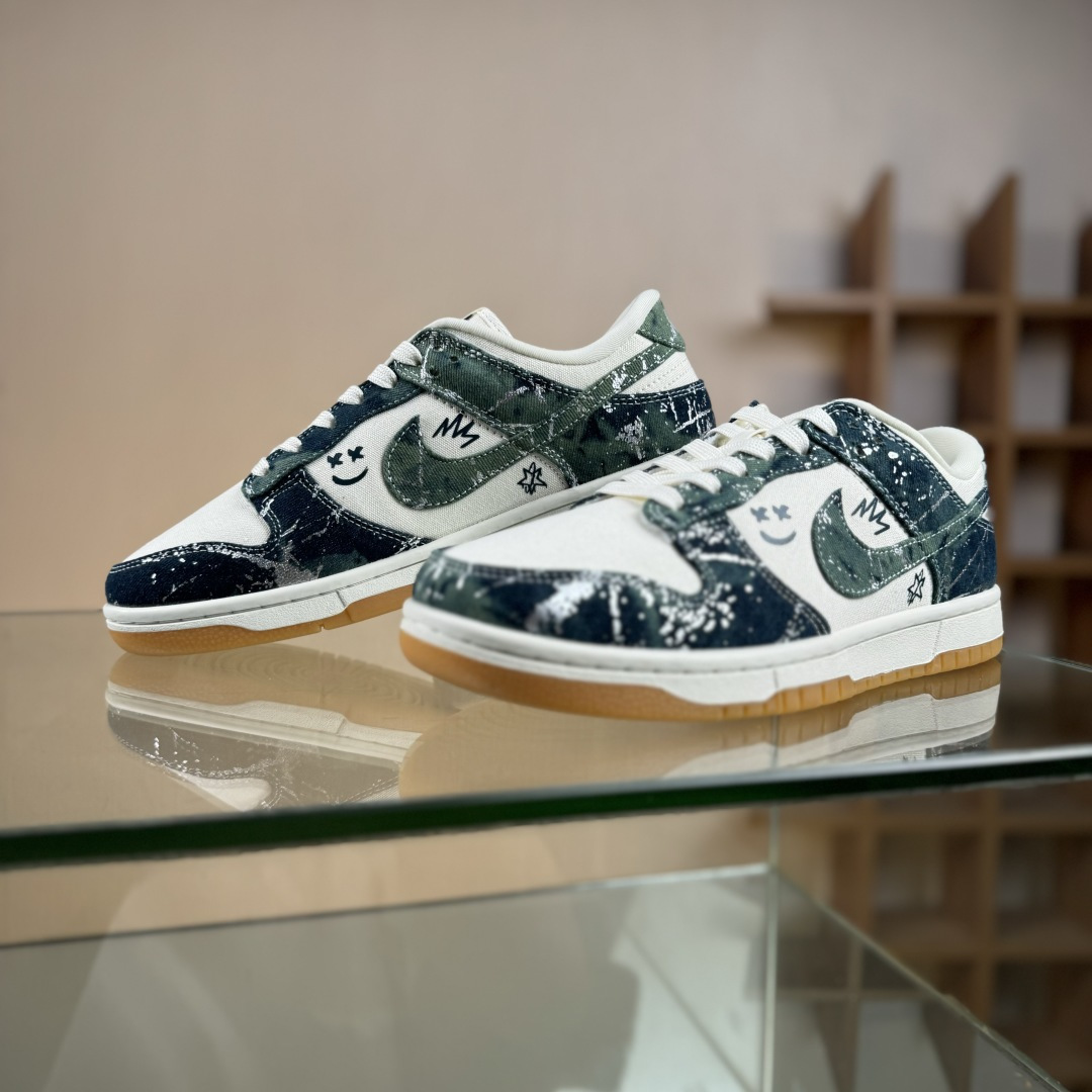 Nike SB Dunk Low 军绿织布 高端定制 低帮休闲板鞋 SC0601-464
