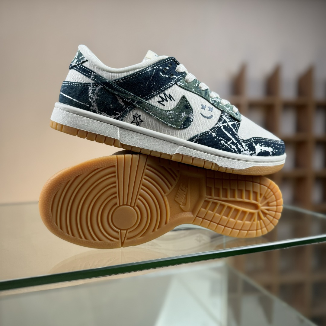 Nike SB Dunk Low 军绿织布 高端定制 低帮休闲板鞋 SC0601-464